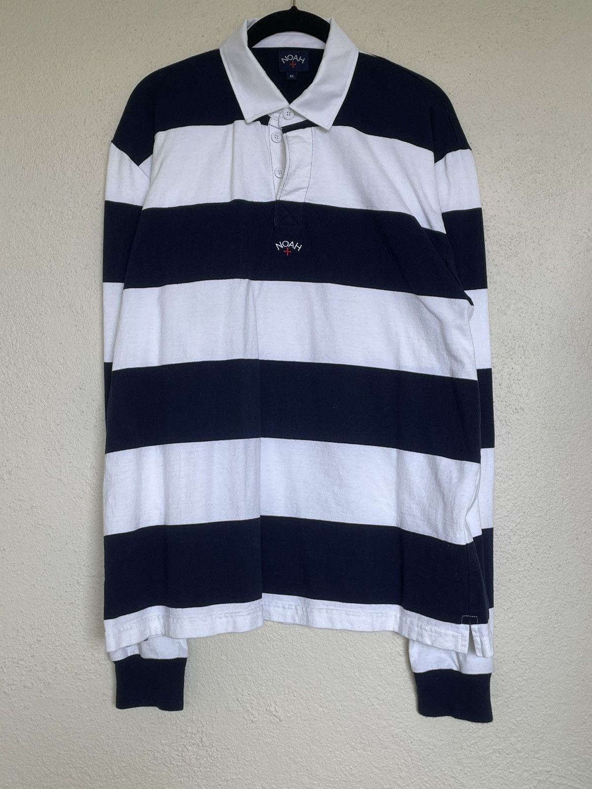 image of Noah Striped Rugby in Blue, Men's (Size XL)