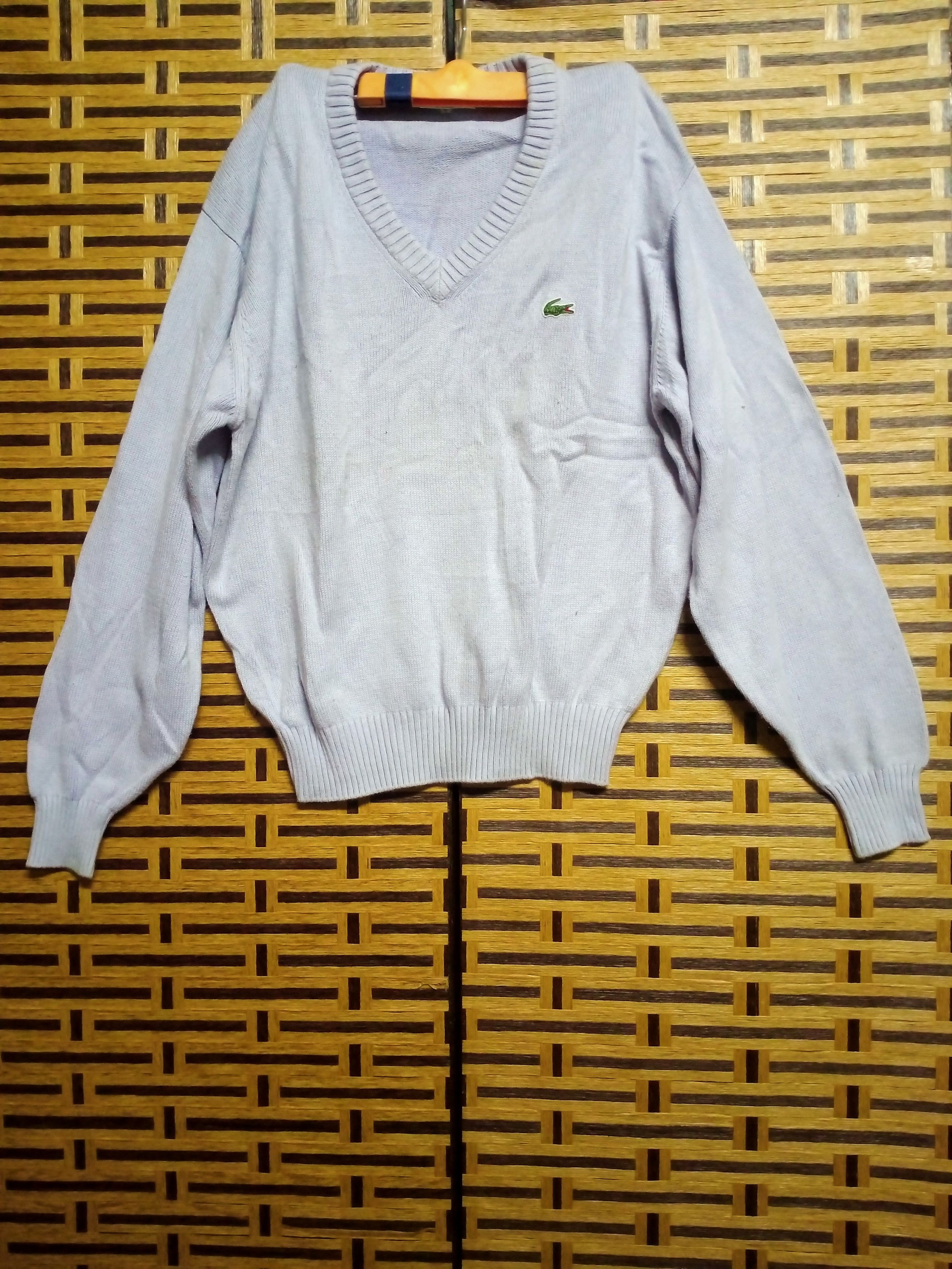 Vintage Mens Jumper V Neck lacoste