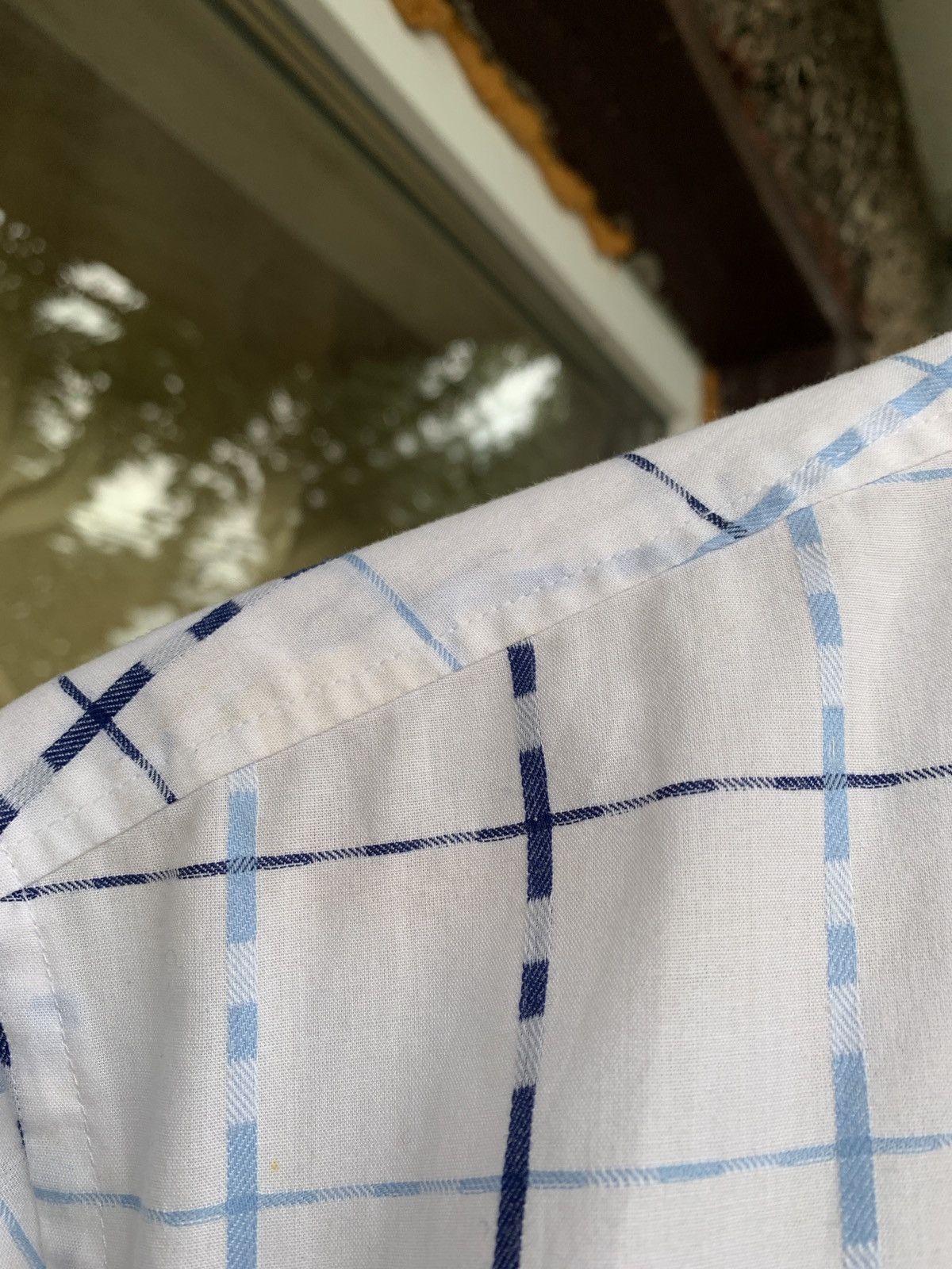 Vintage Vintage Yves Saint Laurent White Striped Short Sleeve Shirt Size US M / EU 48-50 / 2 - 10 Thumbnail