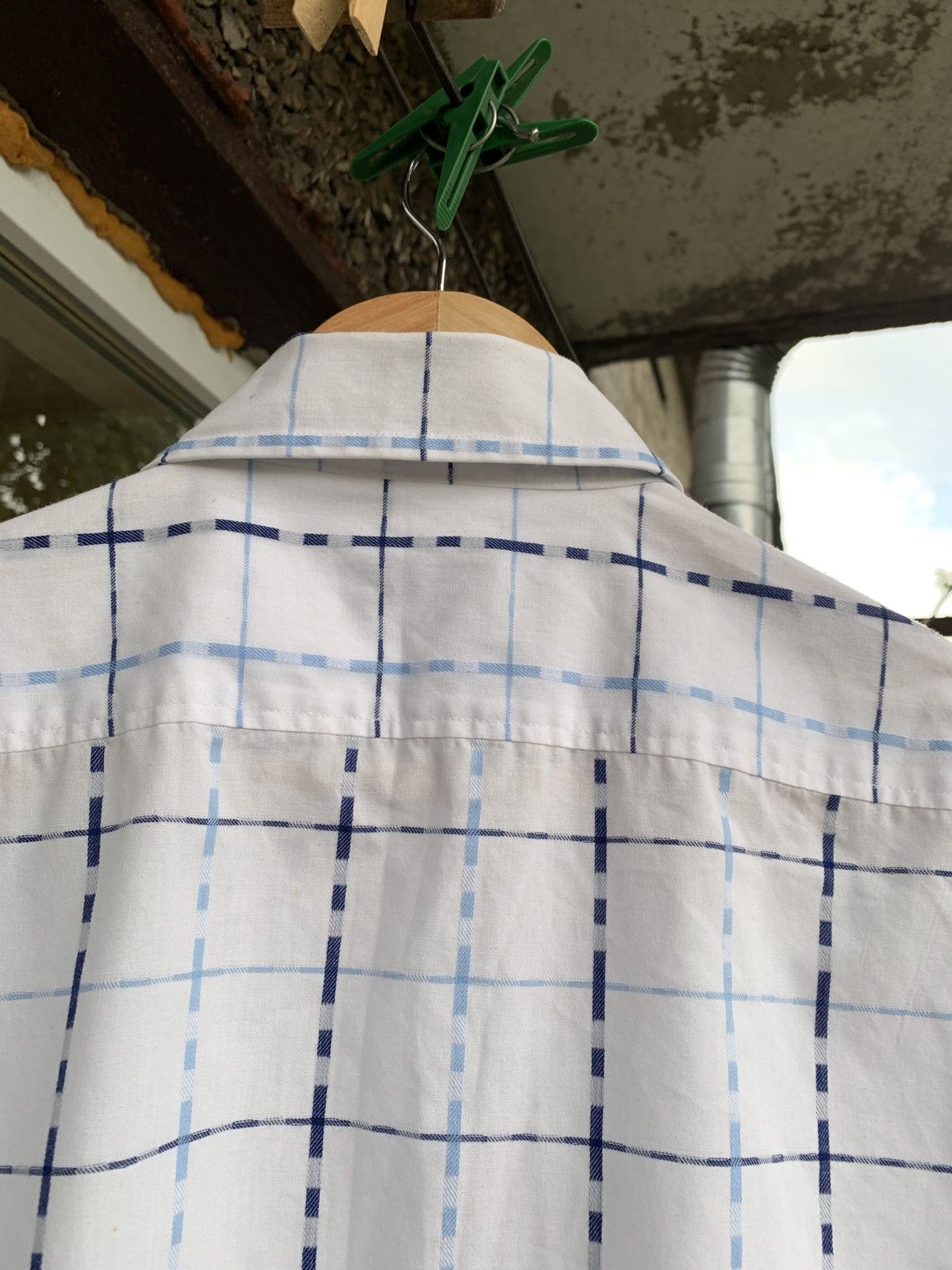 Vintage Vintage Yves Saint Laurent White Striped Short Sleeve Shirt Size US M / EU 48-50 / 2 - 8 Thumbnail