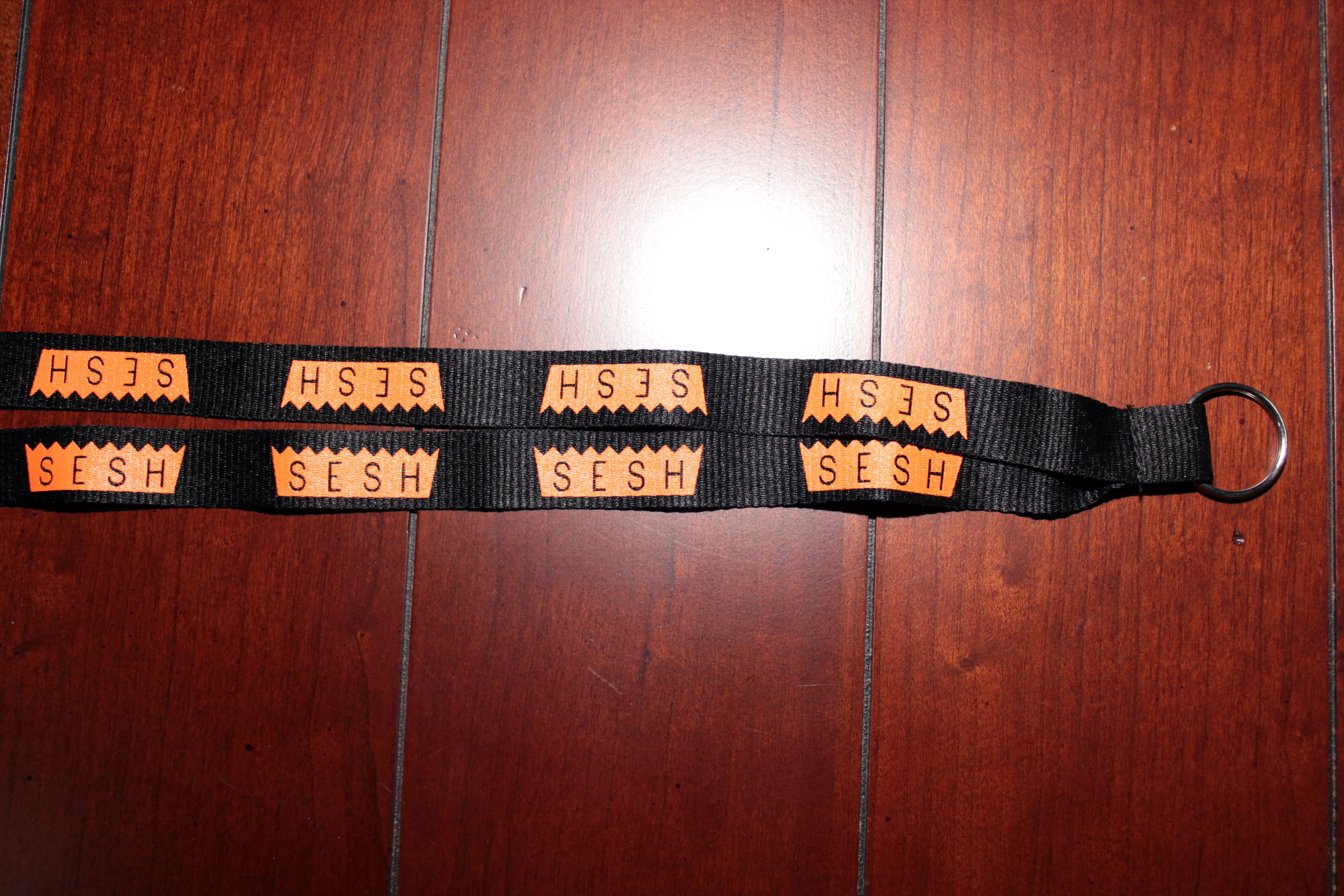 Bones × TeamSESH TEAMSESH Black Lanyard with Orange Crown Logo Size ONE SIZE - 3 Thumbnail