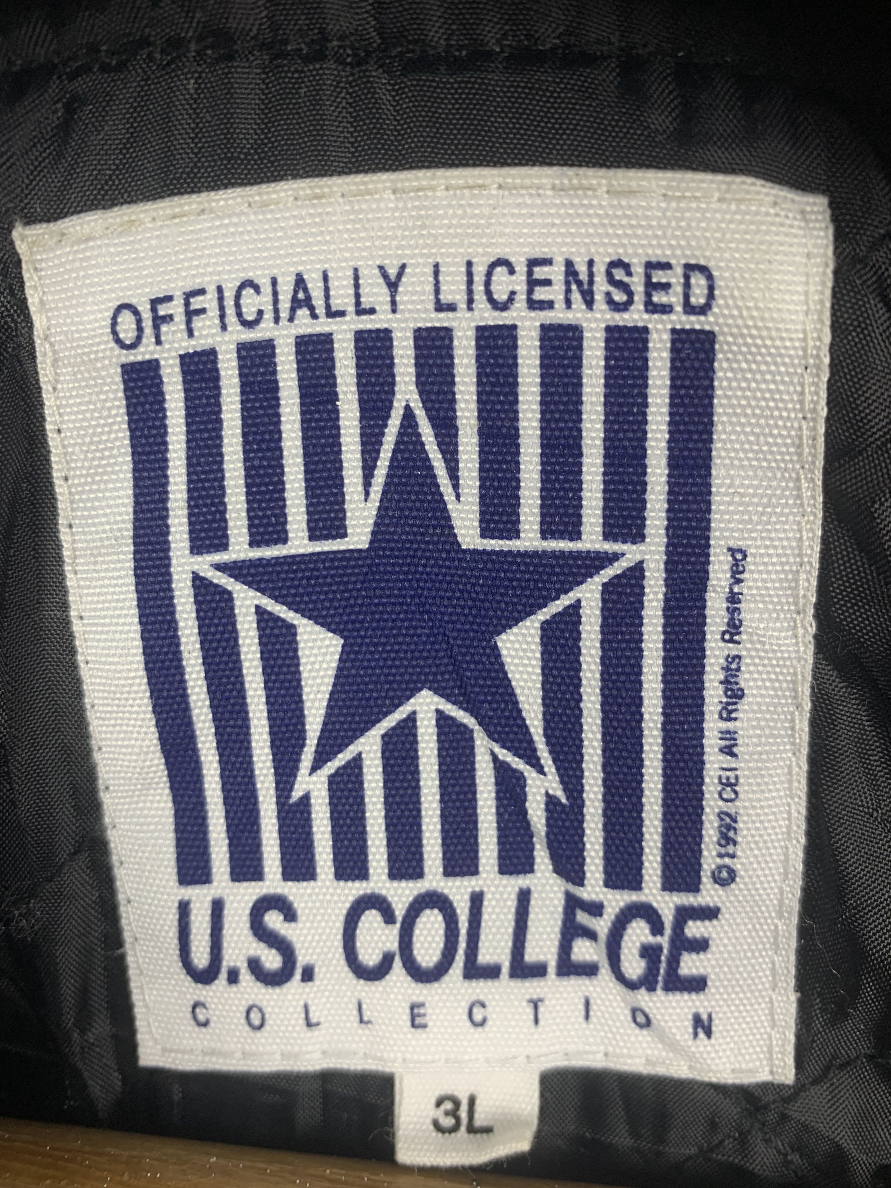 Vintage Vintage 90s Us College Shadow Plaid Hoodie Jacket Size US XXL / EU 58 / 5 - 8 Thumbnail