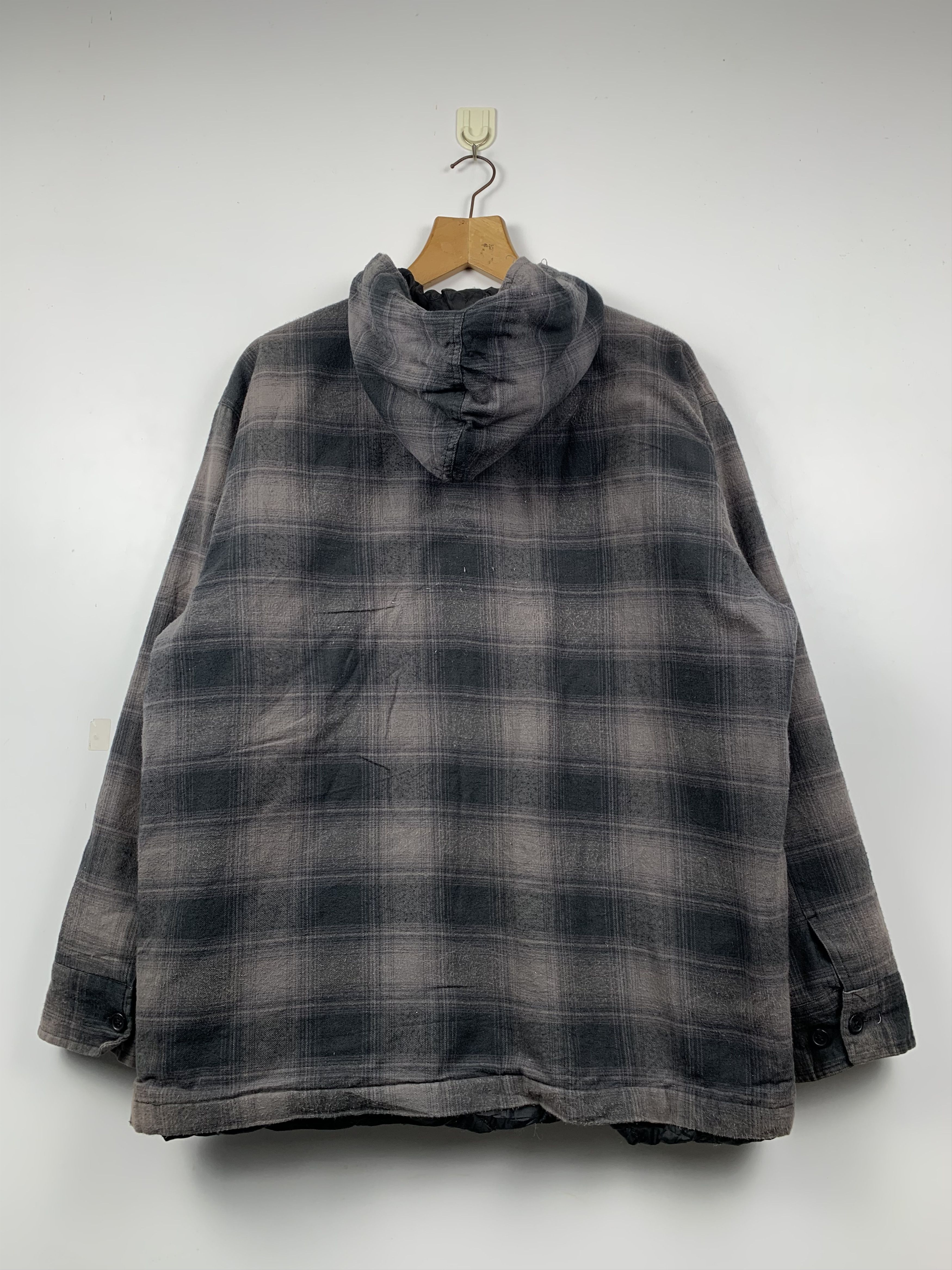 Vintage Vintage 90s Us College Shadow Plaid Hoodie Jacket Size US XXL / EU 58 / 5 - 3 Thumbnail