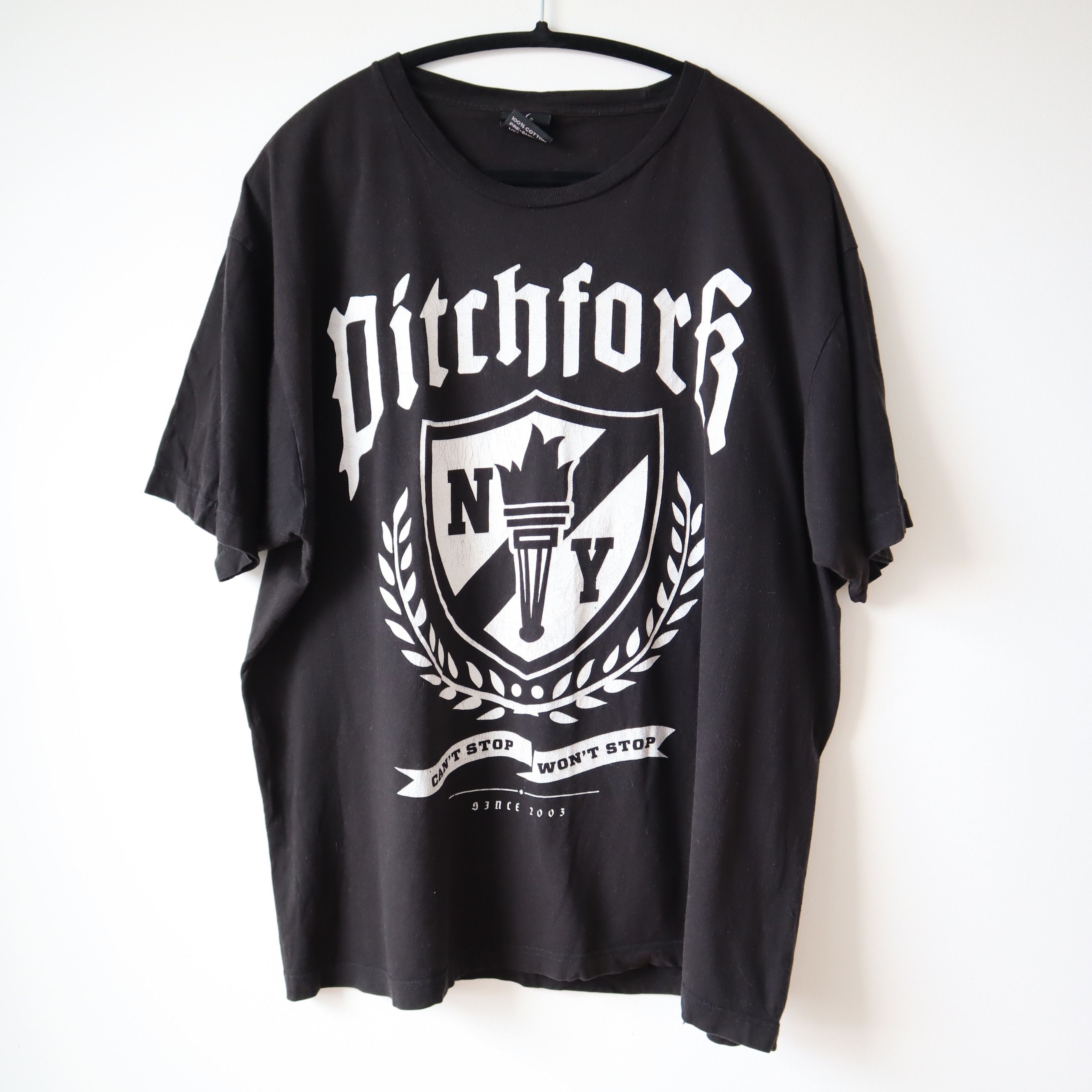 Streetwear Pitchfork New York Hardware Black Graphic T Shirt Grailed