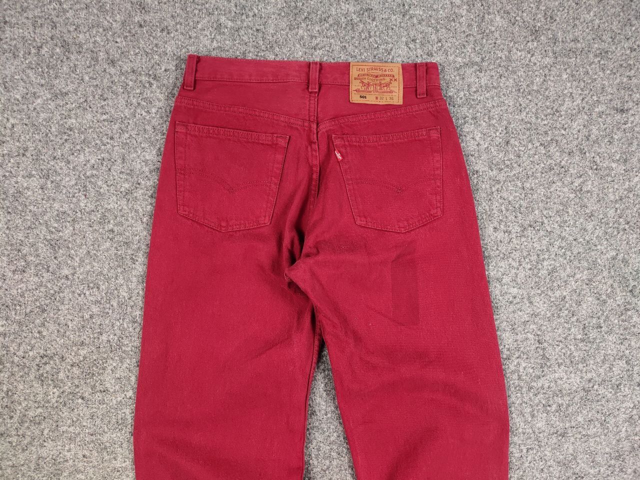Levi's Rare Vintage 90's Levis 501 Red Denim Jeans Made in USA Size US 32 / EU 48 - 14 Thumbnail