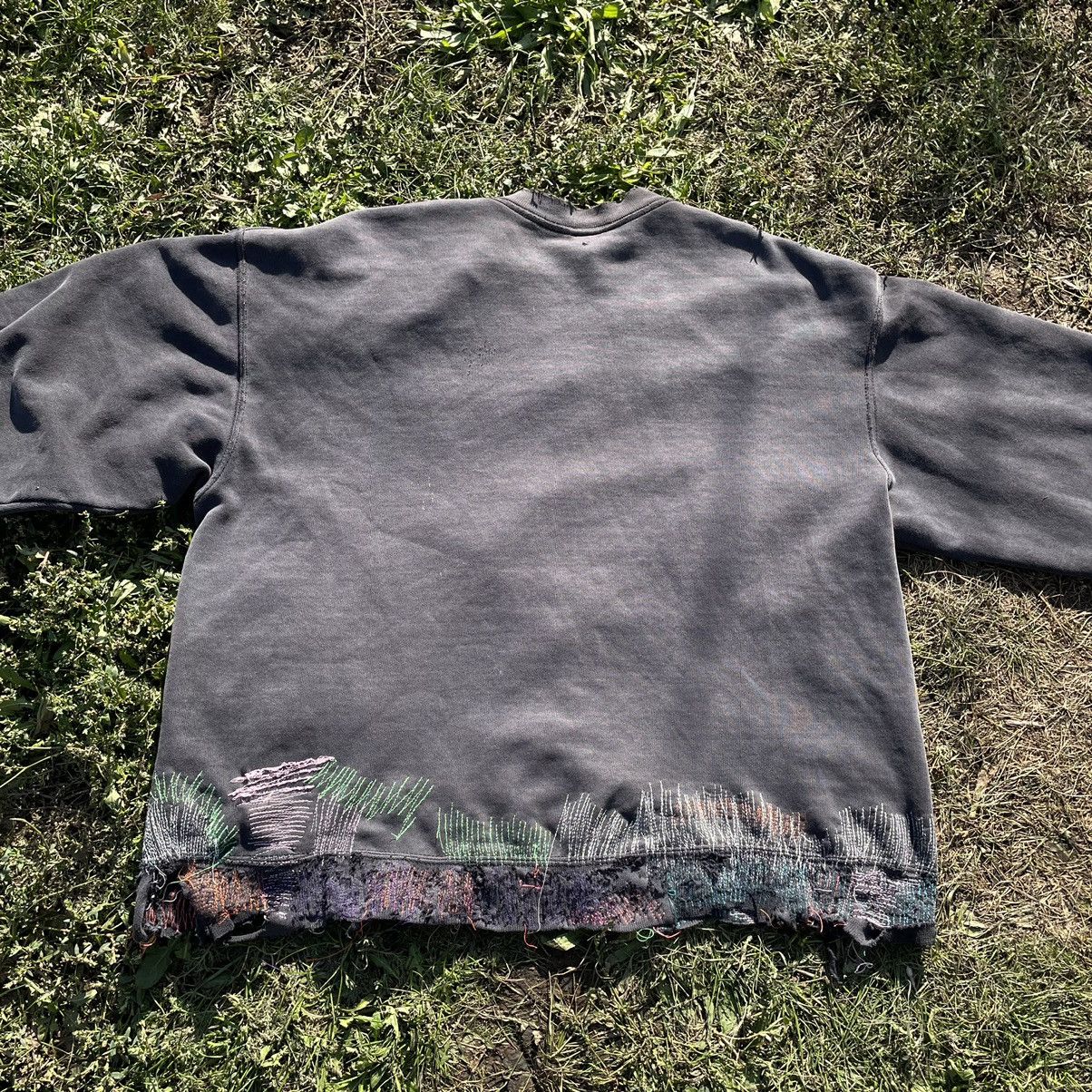 Vintage Vintage Faded Crewneck Distressed Thrashed Grunge Streetwear Size US L / EU 52-54 / 3 - 12 Thumbnail
