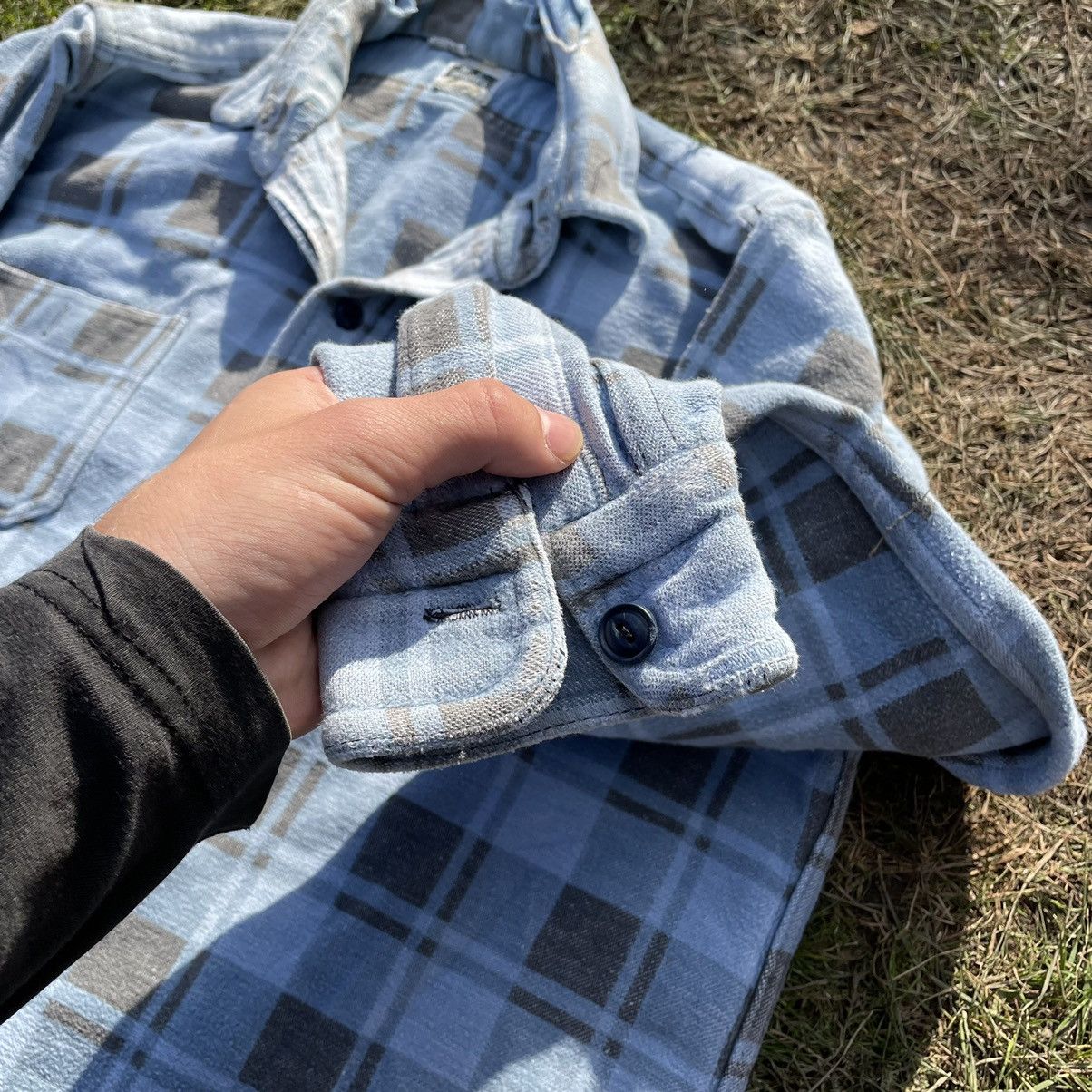 Vintage Vintage 90s Washed Checkered Shirt Grunge Workwear Tapered M Size US M / EU 48-50 / 2 - 9 Thumbnail