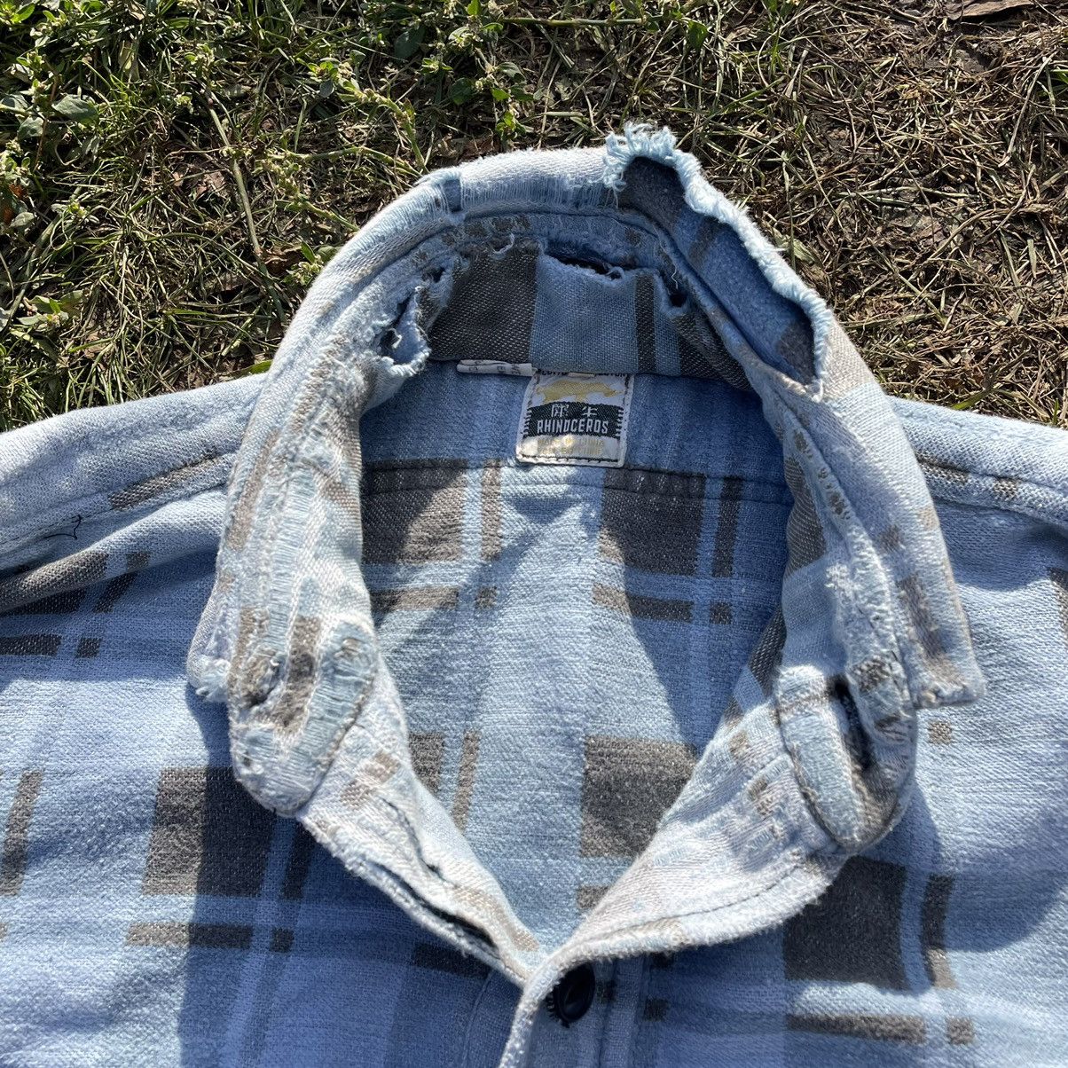 Vintage Vintage 90s Washed Checkered Shirt Grunge Workwear Tapered M Size US M / EU 48-50 / 2 - 7 Thumbnail