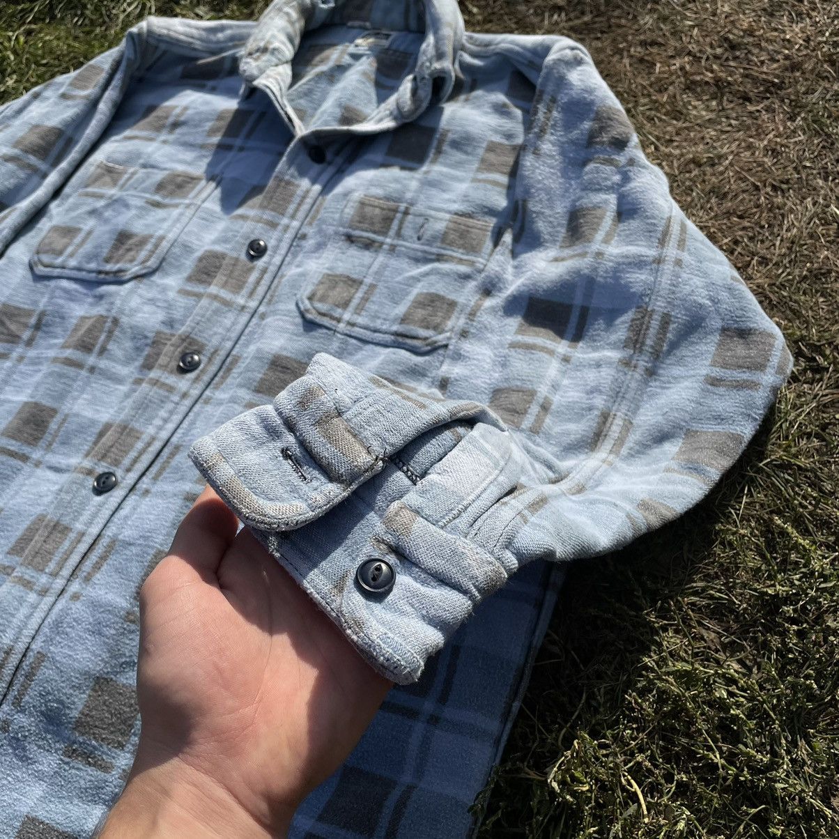 Vintage Vintage 90s Washed Checkered Shirt Grunge Workwear Tapered M Size US M / EU 48-50 / 2 - 5 Thumbnail