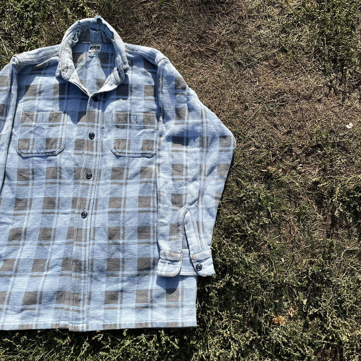 Vintage Vintage 90s Washed Checkered Shirt Grunge Workwear Tapered M Size US M / EU 48-50 / 2 - 3 Thumbnail