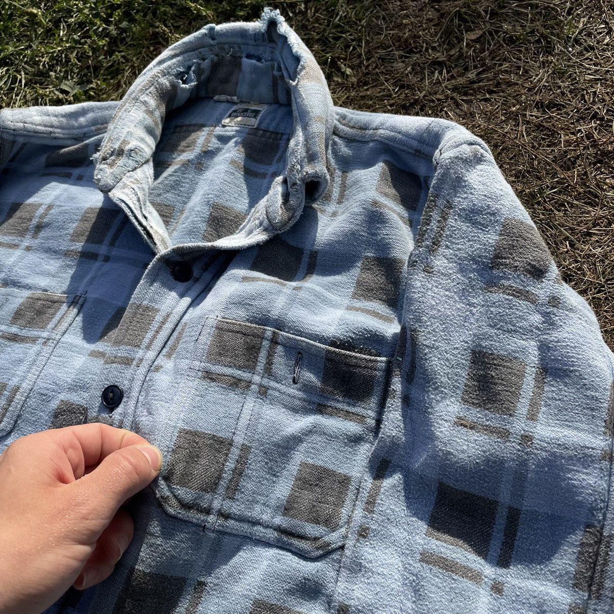 Vintage Vintage 90s Washed Checkered Shirt Grunge Workwear Tapered M Size US M / EU 48-50 / 2 - 6 Thumbnail