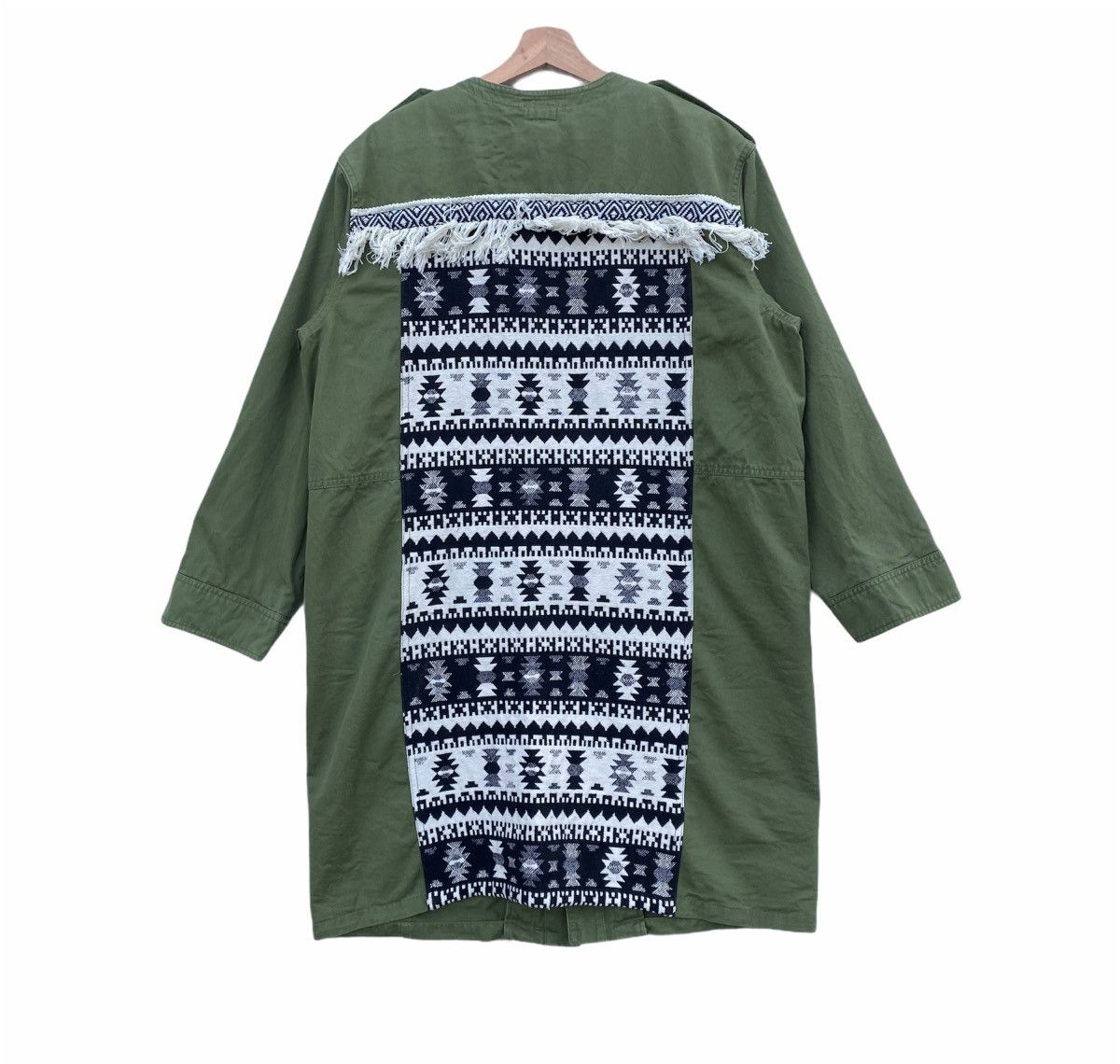 Vtg Custom Titicaca Patchwork Navajo Military Parka Jacket