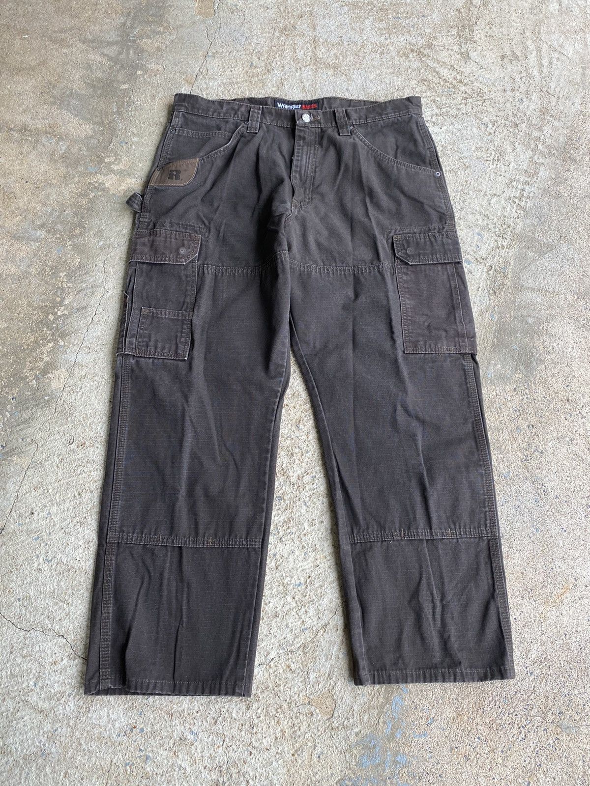 Vintage × Wrangler Vintage Wrangler Riggs Double Knee Cargo Pants Size US 36 / EU 52 - 1 Thumbnail