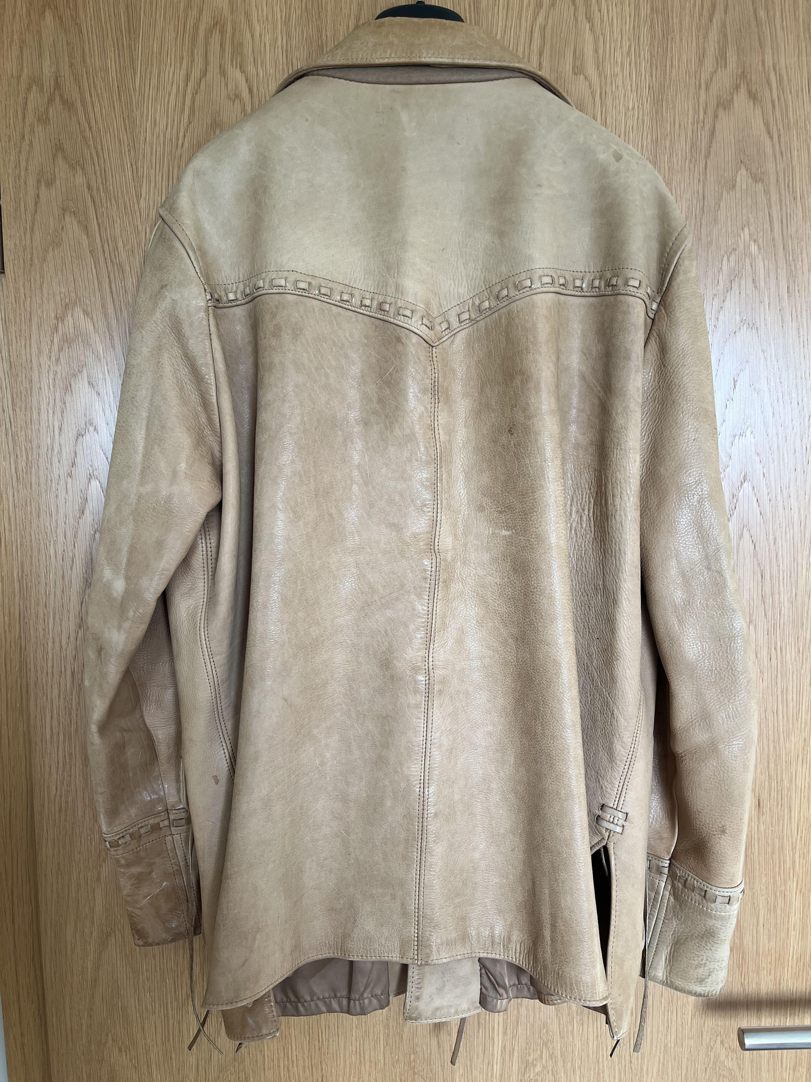 Vintage 70s Western Fringe Cowboy Leather Jacket