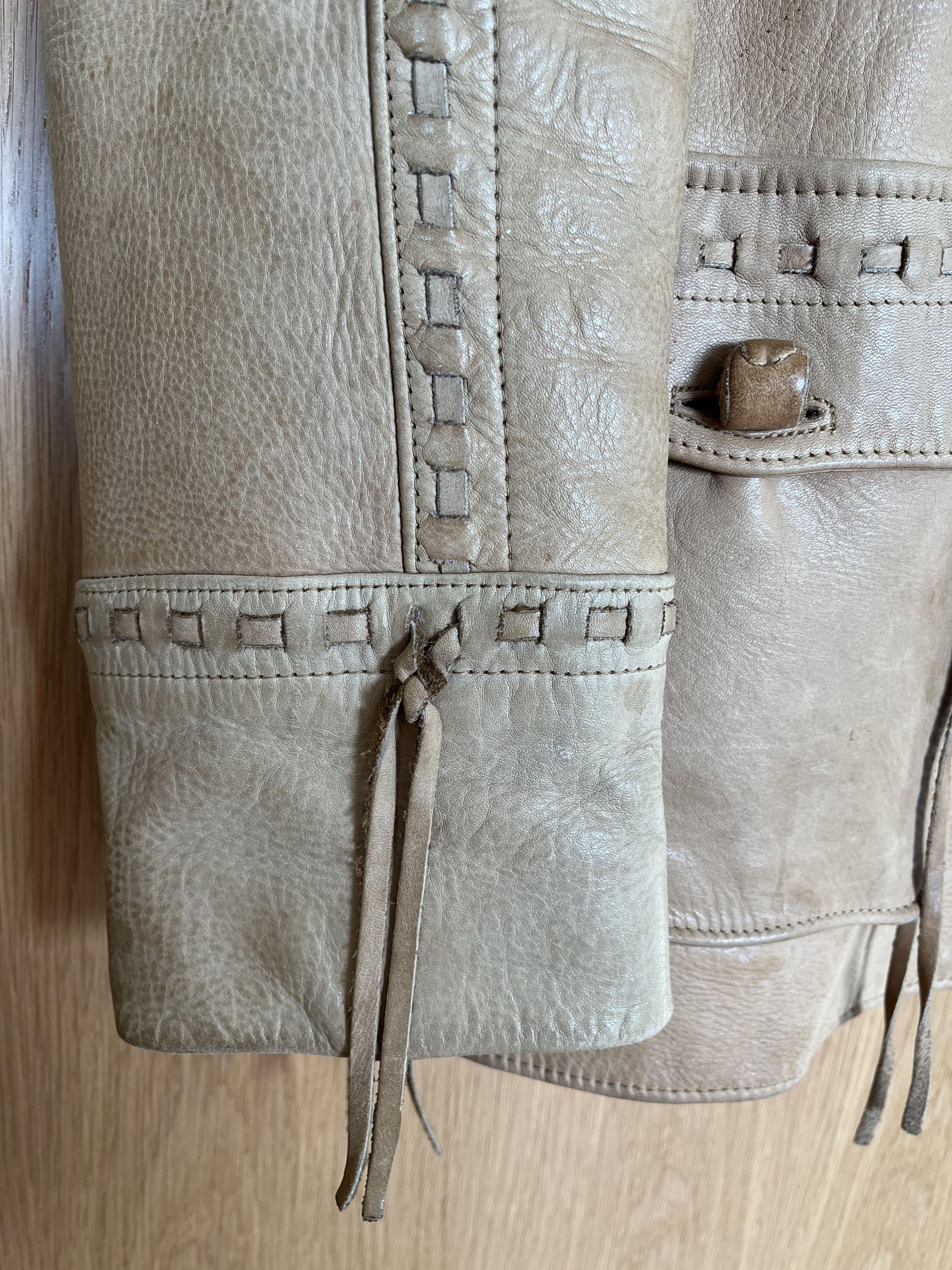 Vintage 70s Western Fringe Cowboy Leather Jacket