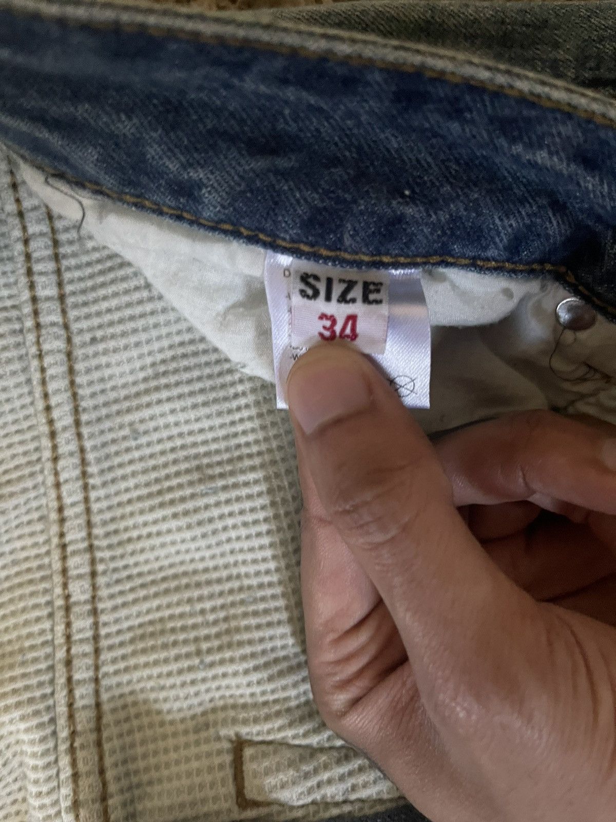Handmade × Japanese Brand × Vintage Handmade Rust Distressed Denim Size US 34 / EU 50 - 4 Thumbnail