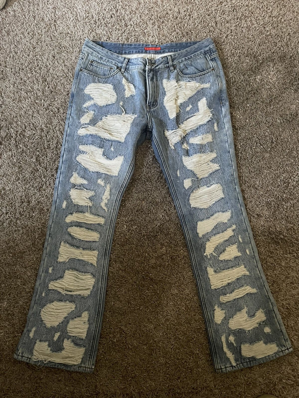 Handmade × Japanese Brand × Vintage Handmade Rust Distressed Denim Size US 34 / EU 50 - 1 Thumbnail