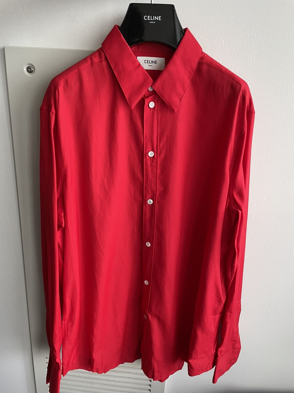 Celine × Hedi Slimane Rare Brand New Iconic Hedi Slimane Super Runway C Shirt Size US L / EU 52-54 / 3 - 10 Thumbnail