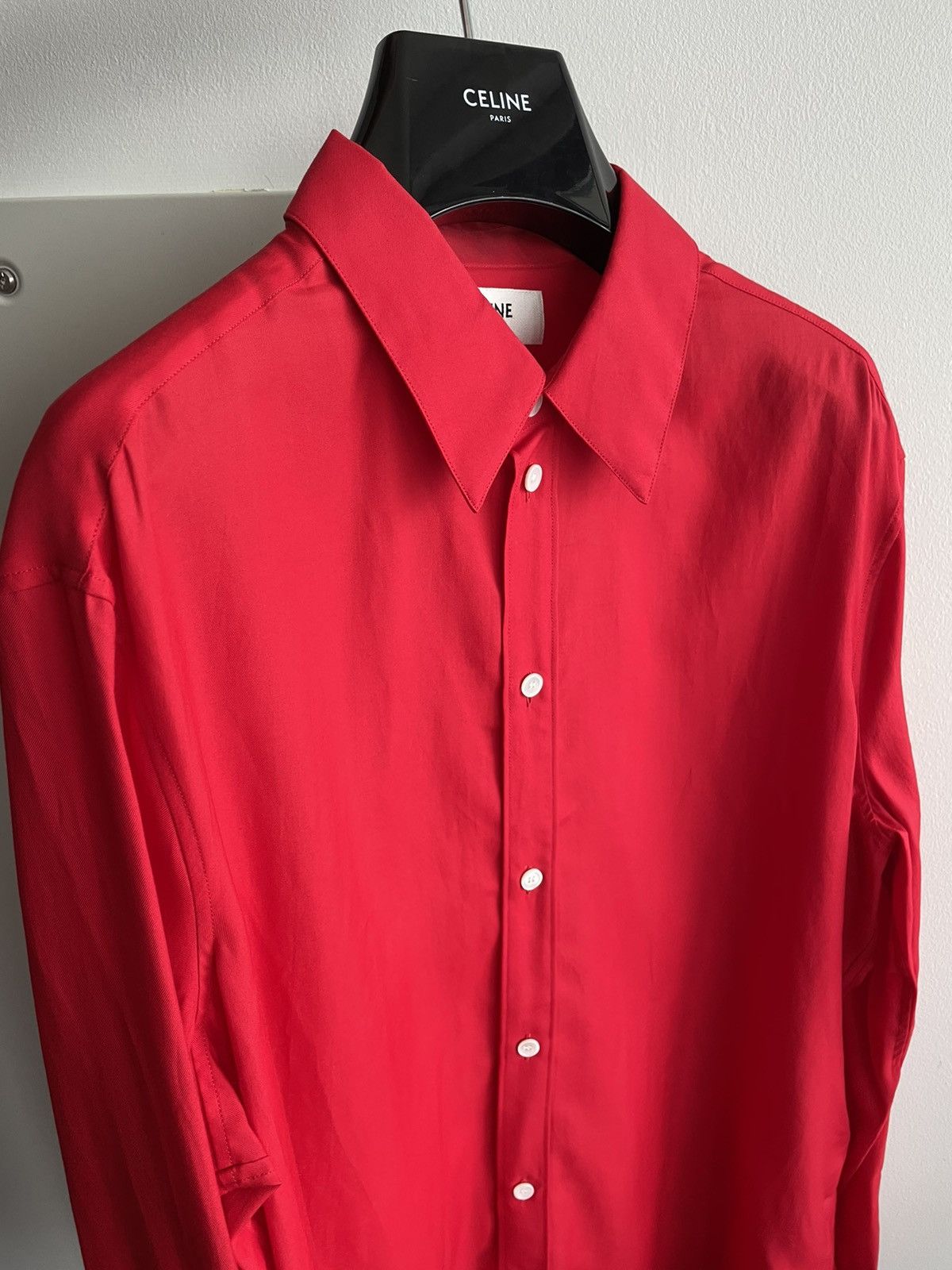 Celine × Hedi Slimane Rare Brand New Iconic Hedi Slimane Super Runway C Shirt Size US L / EU 52-54 / 3 - 14 Thumbnail