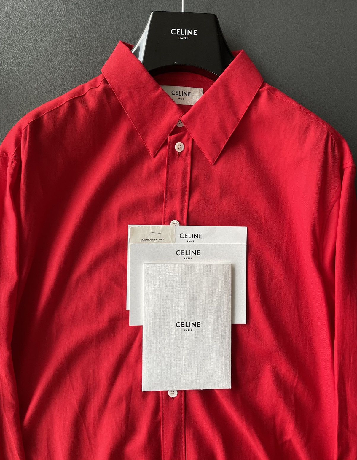 Celine × Hedi Slimane Rare Brand New Iconic Hedi Slimane Super Runway C Shirt Size US L / EU 52-54 / 3 - 2 Thumbnail