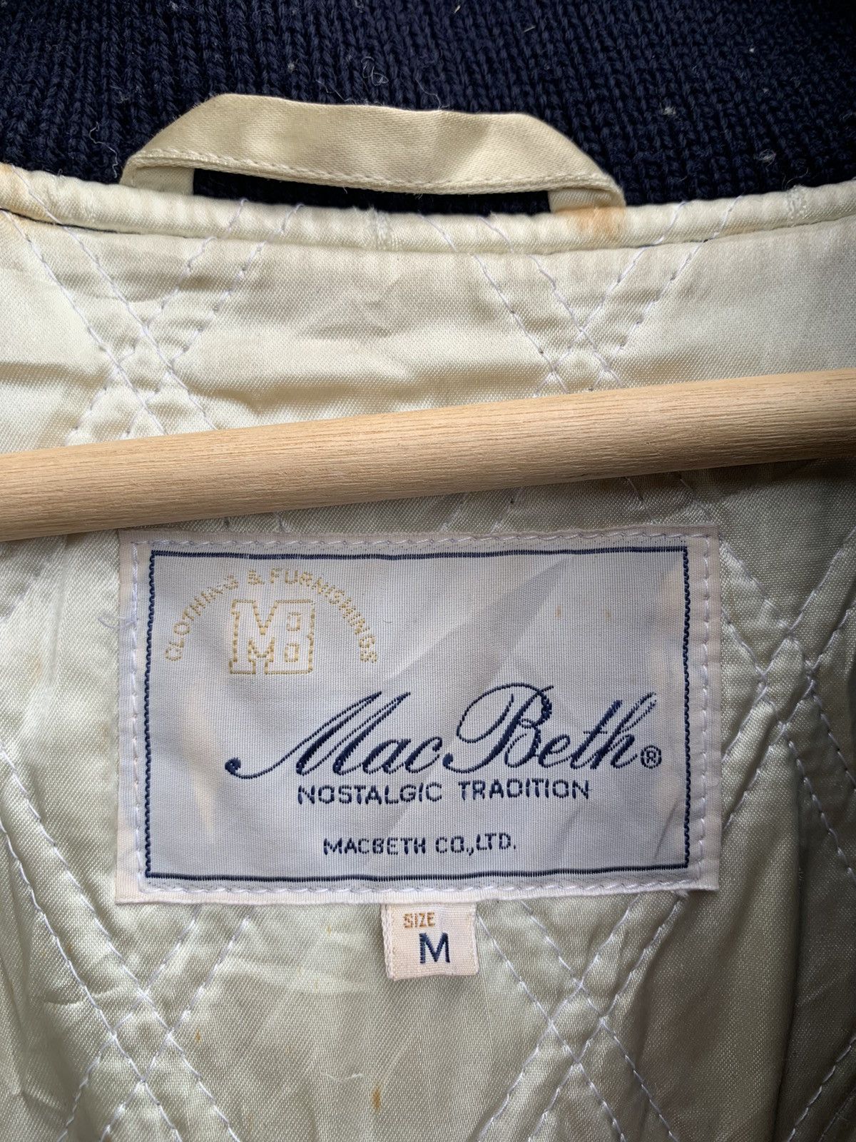 Macbeth × Vintage Vintage Macbeth Varsity Leather Bomber Jacket Size US M / EU 48-50 / 2 - 22 Thumbnail