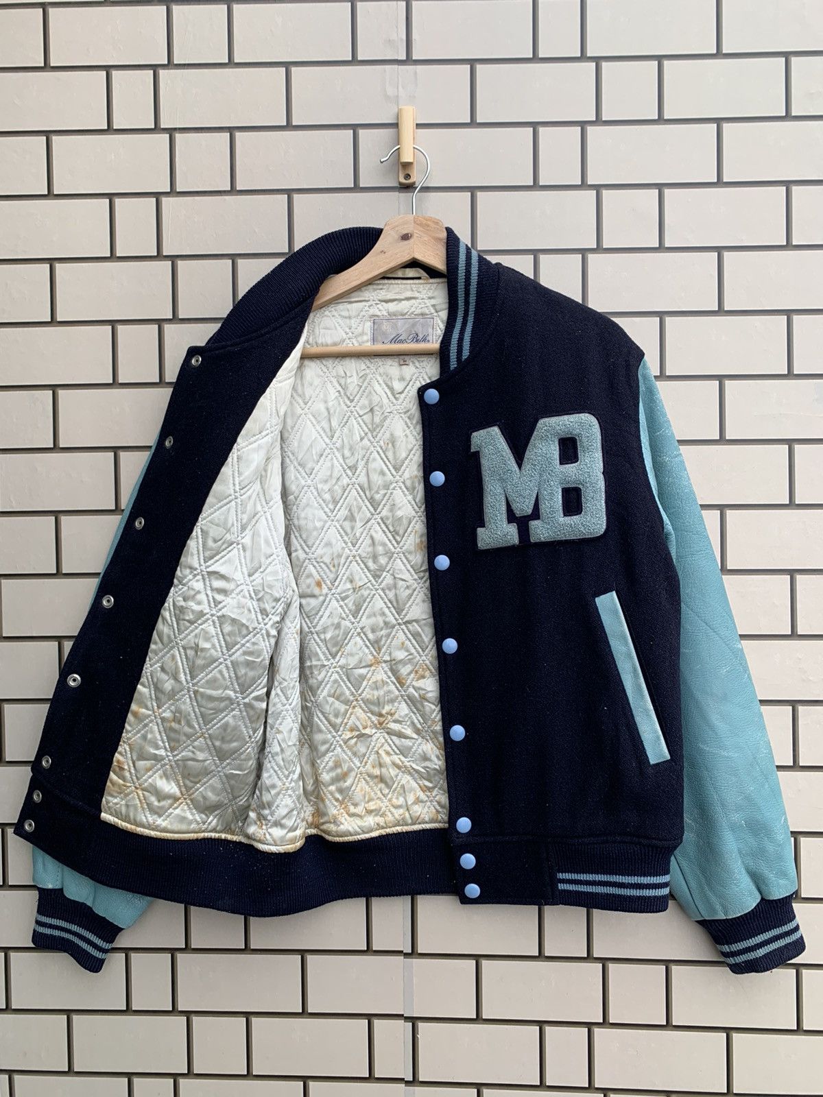 Macbeth × Vintage Vintage Macbeth Varsity Leather Bomber Jacket Size US M / EU 48-50 / 2 - 6 Thumbnail