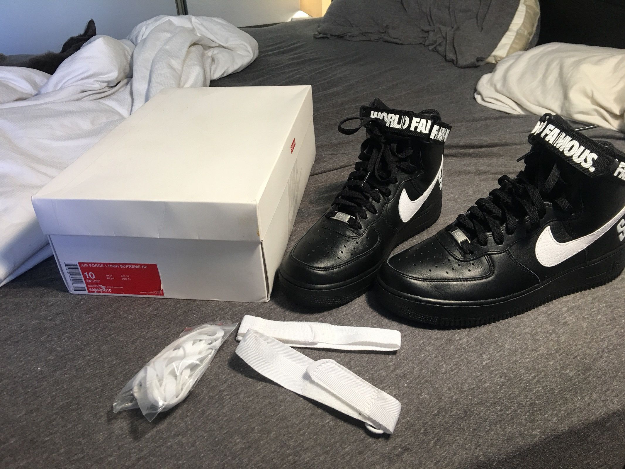 Supreme Supreme Nike Air Force 1 One Black | Grailed