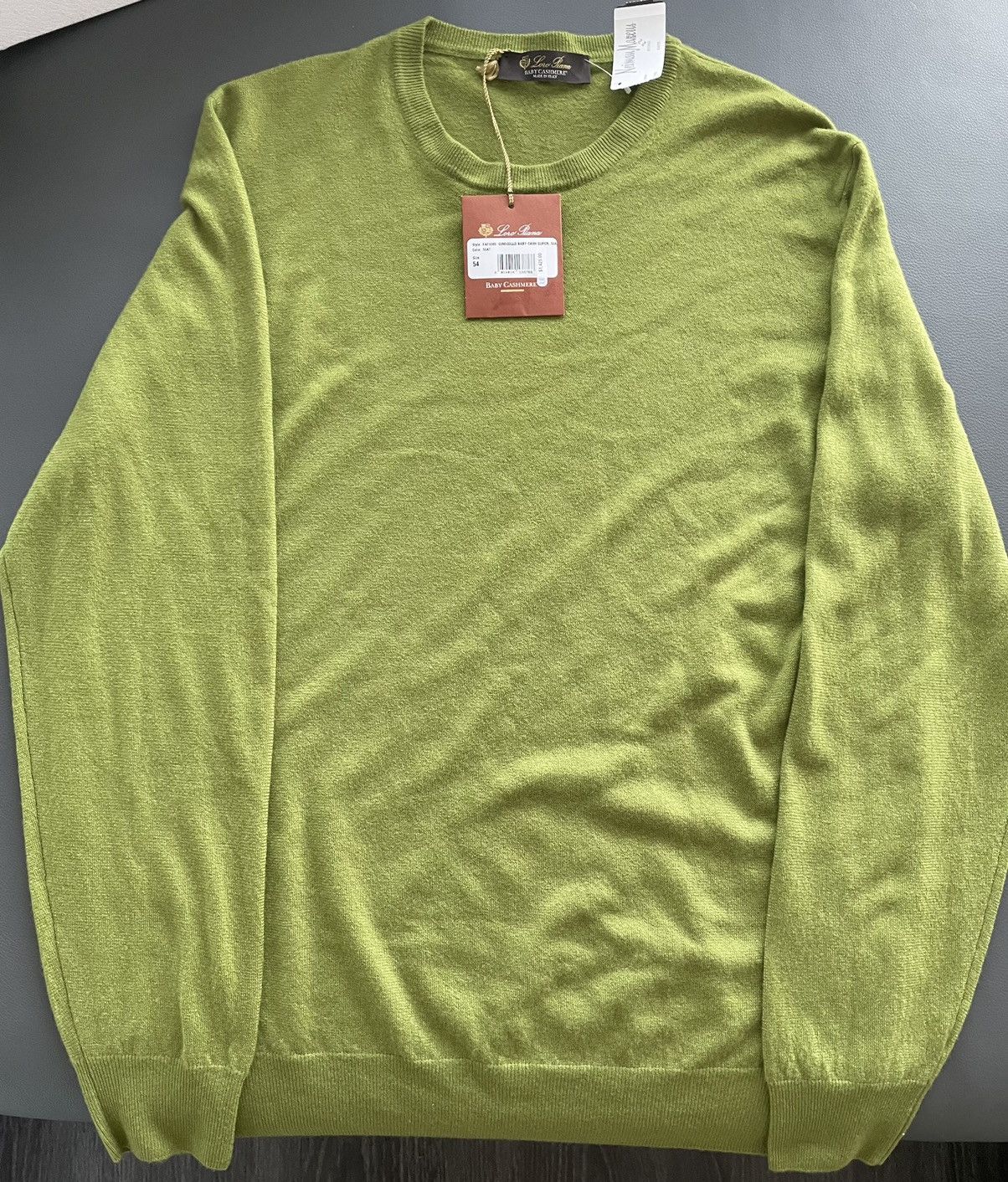 Loro Piana $1,650 Value Brand NEW Classic Pure Baby Cashmere Sweater Size US XL / EU 56 / 4 - 15 Thumbnail