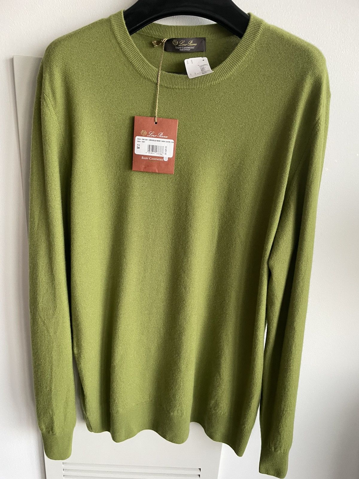 Loro Piana $1,650 Value Brand NEW Classic Pure Baby Cashmere Sweater Size US XL / EU 56 / 4 - 16 Thumbnail