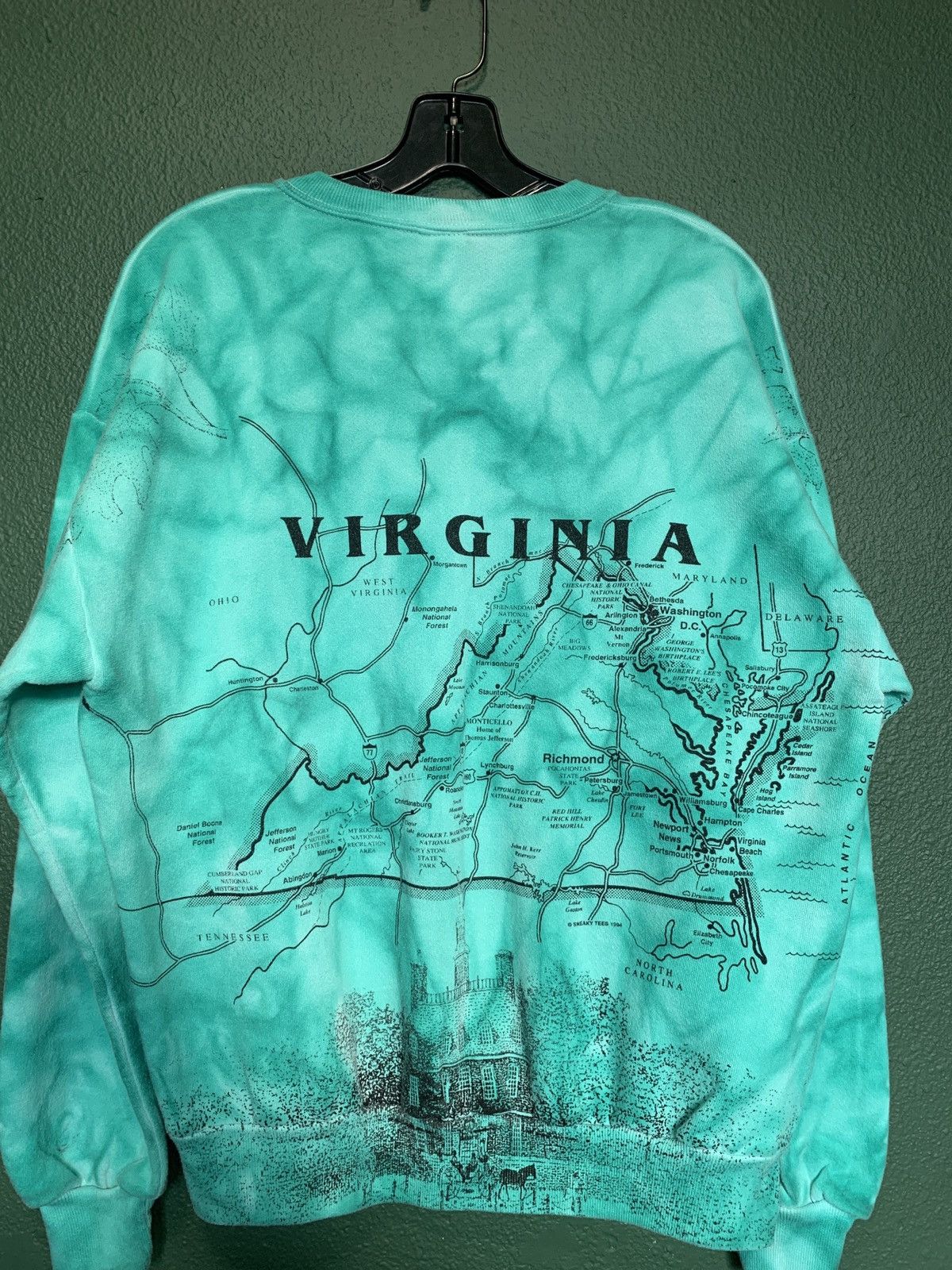 Jerzees × Vintage Vintage Virginia map sweater Size US L / EU 52-54 / 3 - 3 Thumbnail
