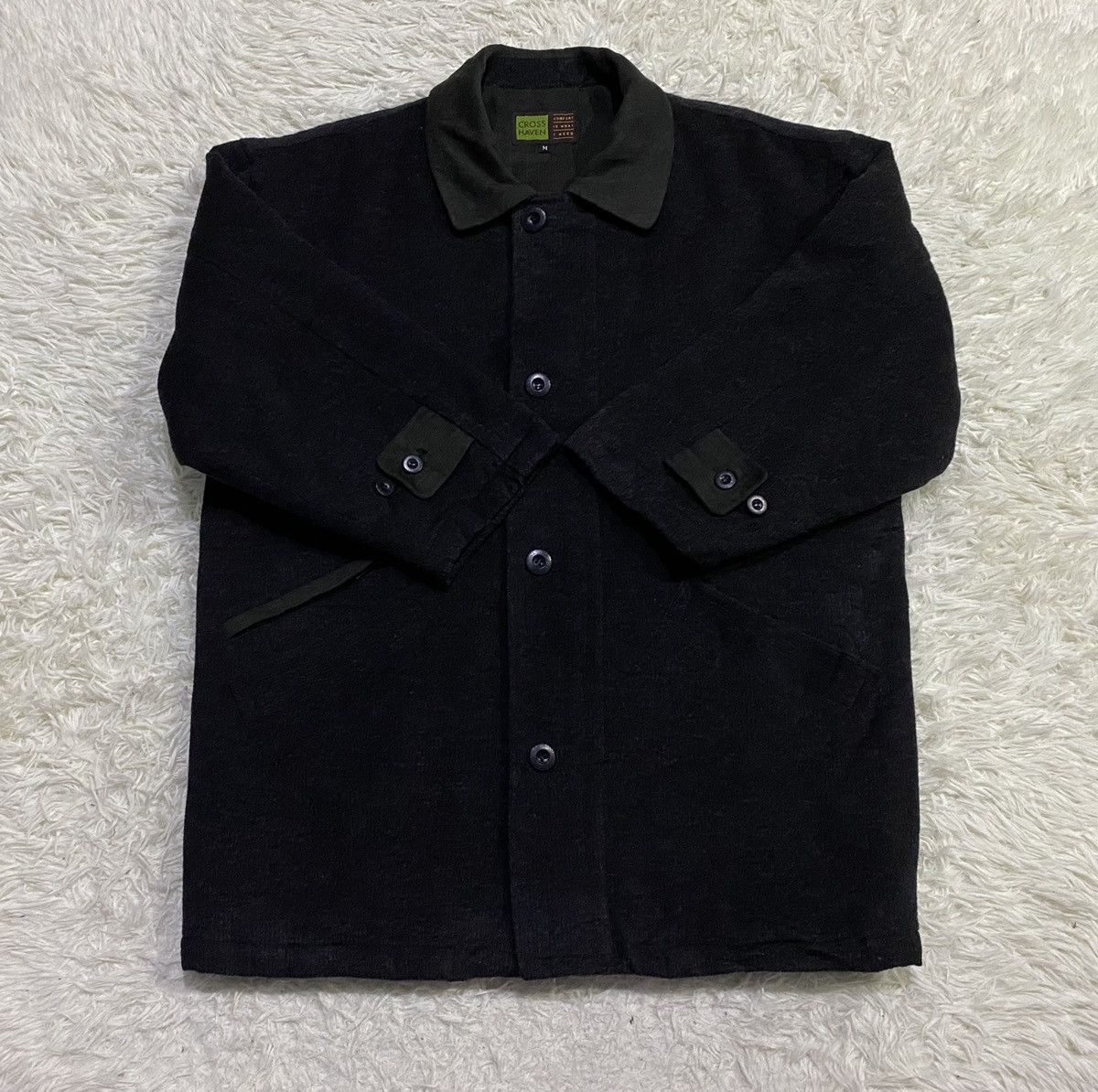 Japanese Brand Cross Haven Wool Cashmere Quilted Zipped/Button Up Jacket Size US XL / EU 56 / 4 - 2 Thumbnail