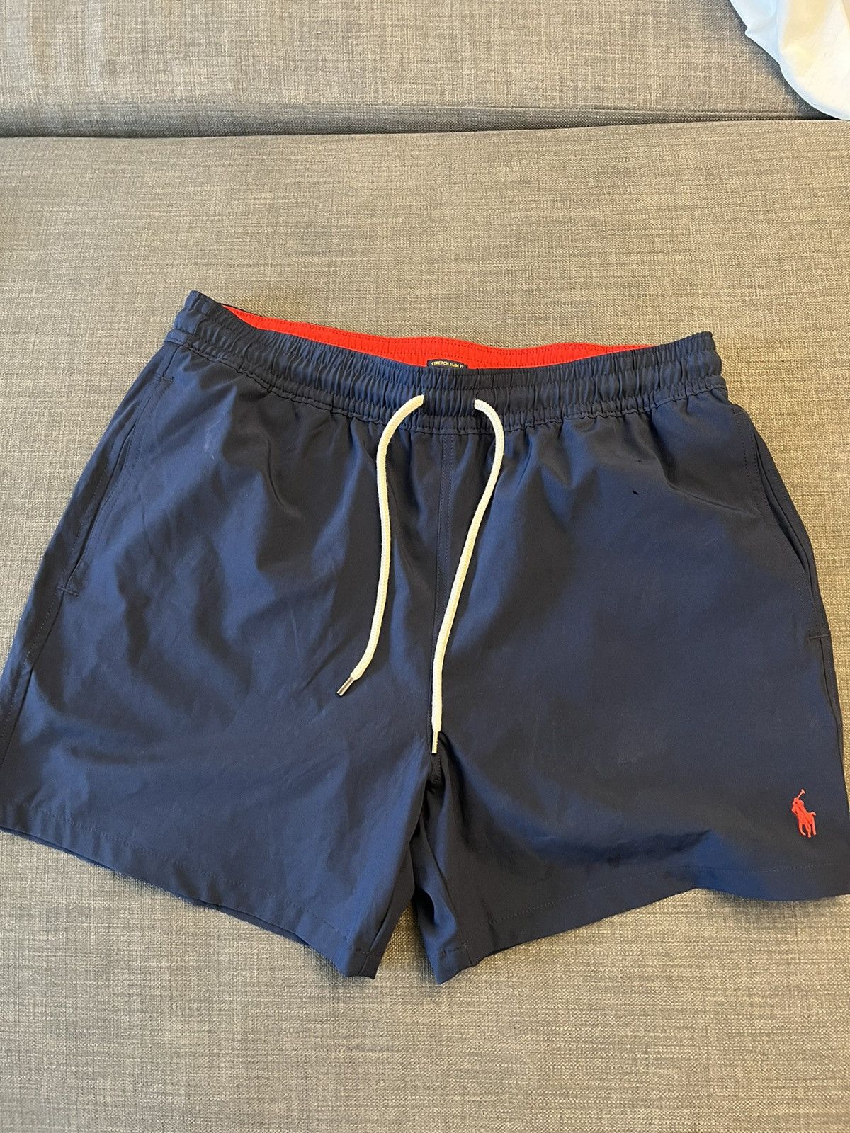 Polo Ralph Lauren Navy blue/red Ralph Lauren swim shorts men polo size L slim Size US 33 - 2 Thumbnail
