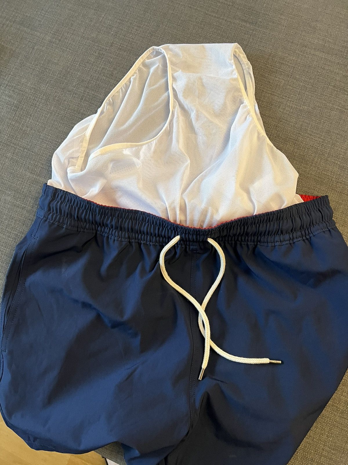 Polo Ralph Lauren Navy blue/red Ralph Lauren swim shorts men polo size L slim Size US 33 - 5 Thumbnail