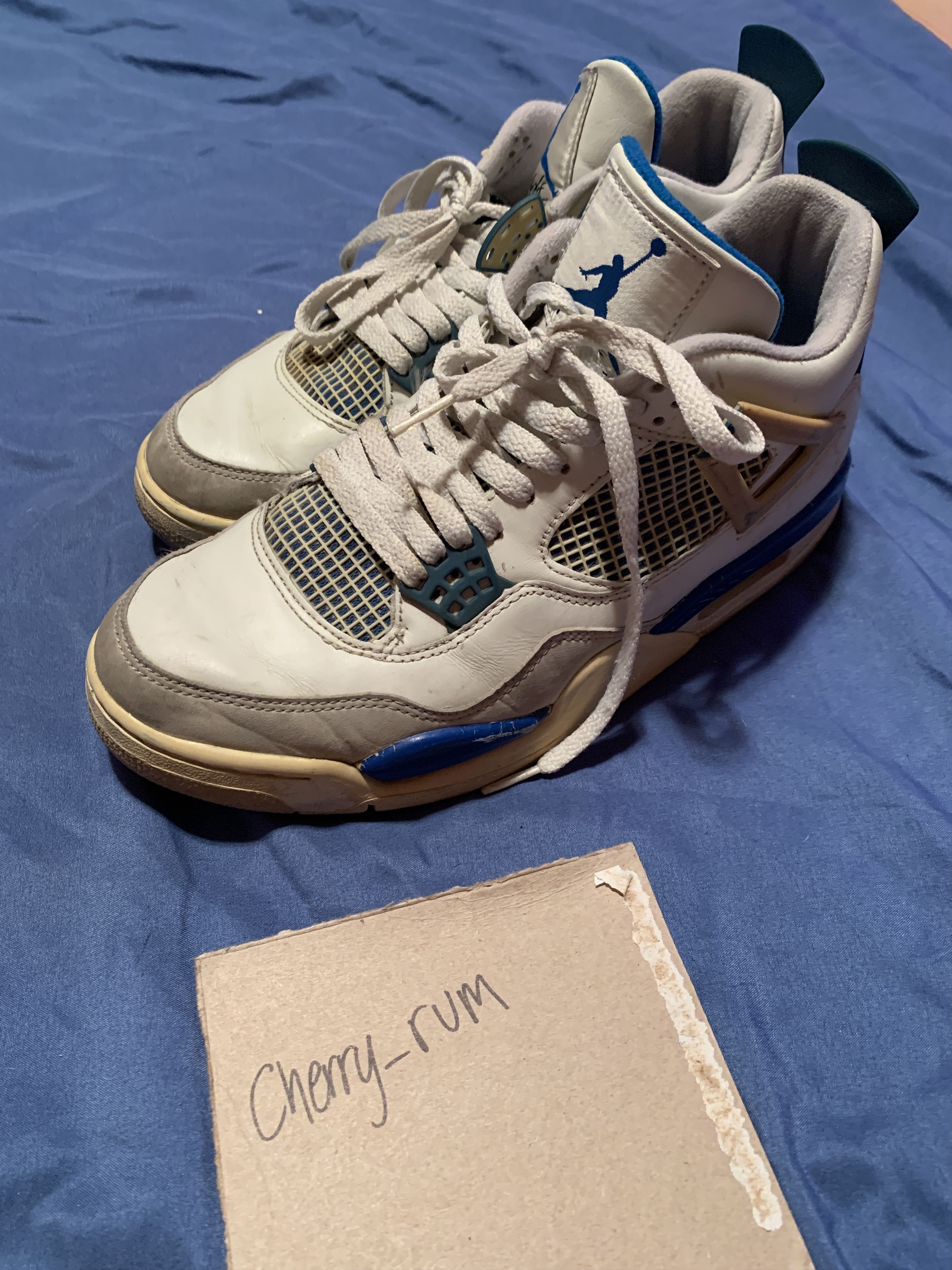 Nike Jordan 4 Military Blue IV 8.5 beaters Grailed