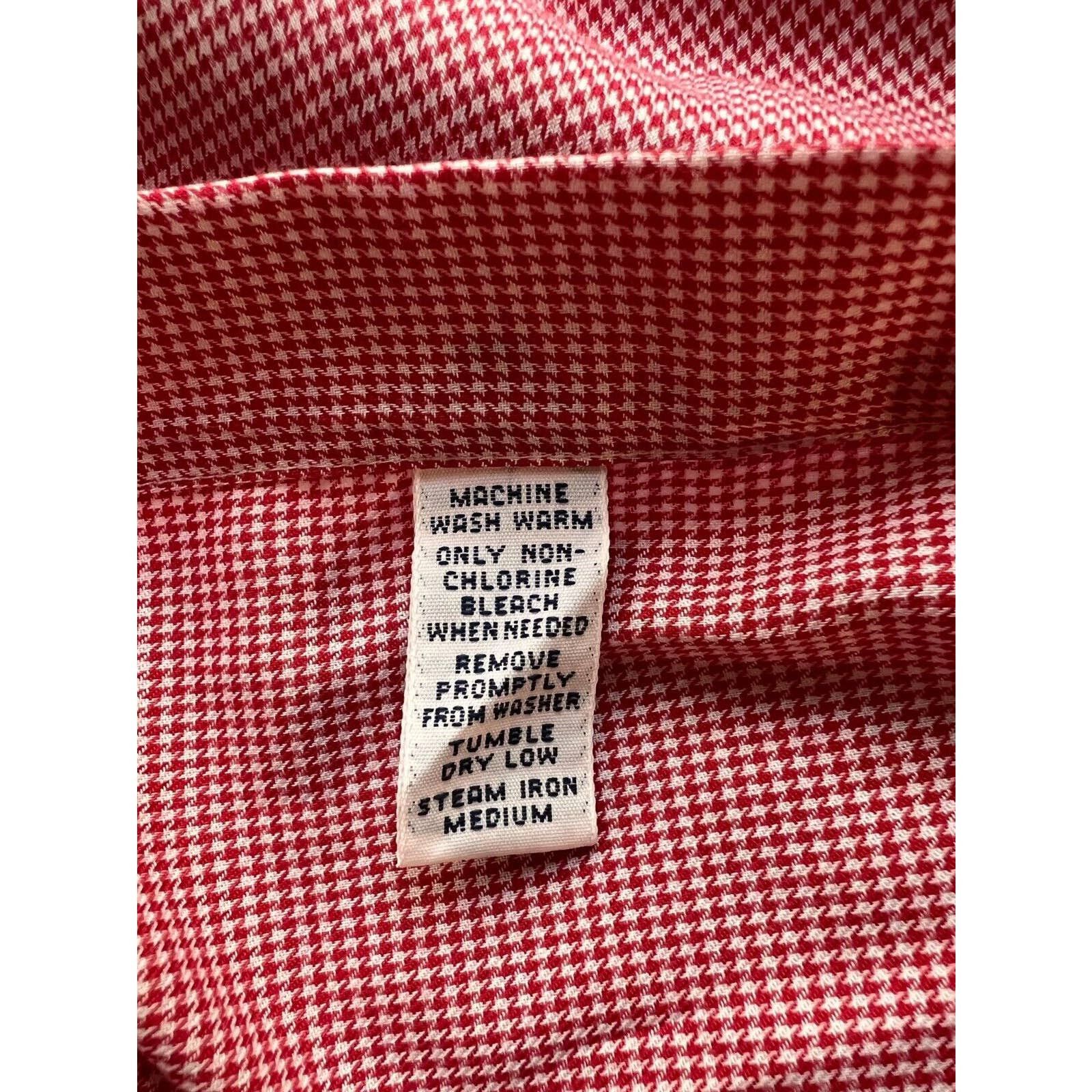 Ralph Lauren Ralph Lauren Blake XL Red White Houndstooth Button Shirt Size US XL / EU 56 / 4 - 8 Thumbnail