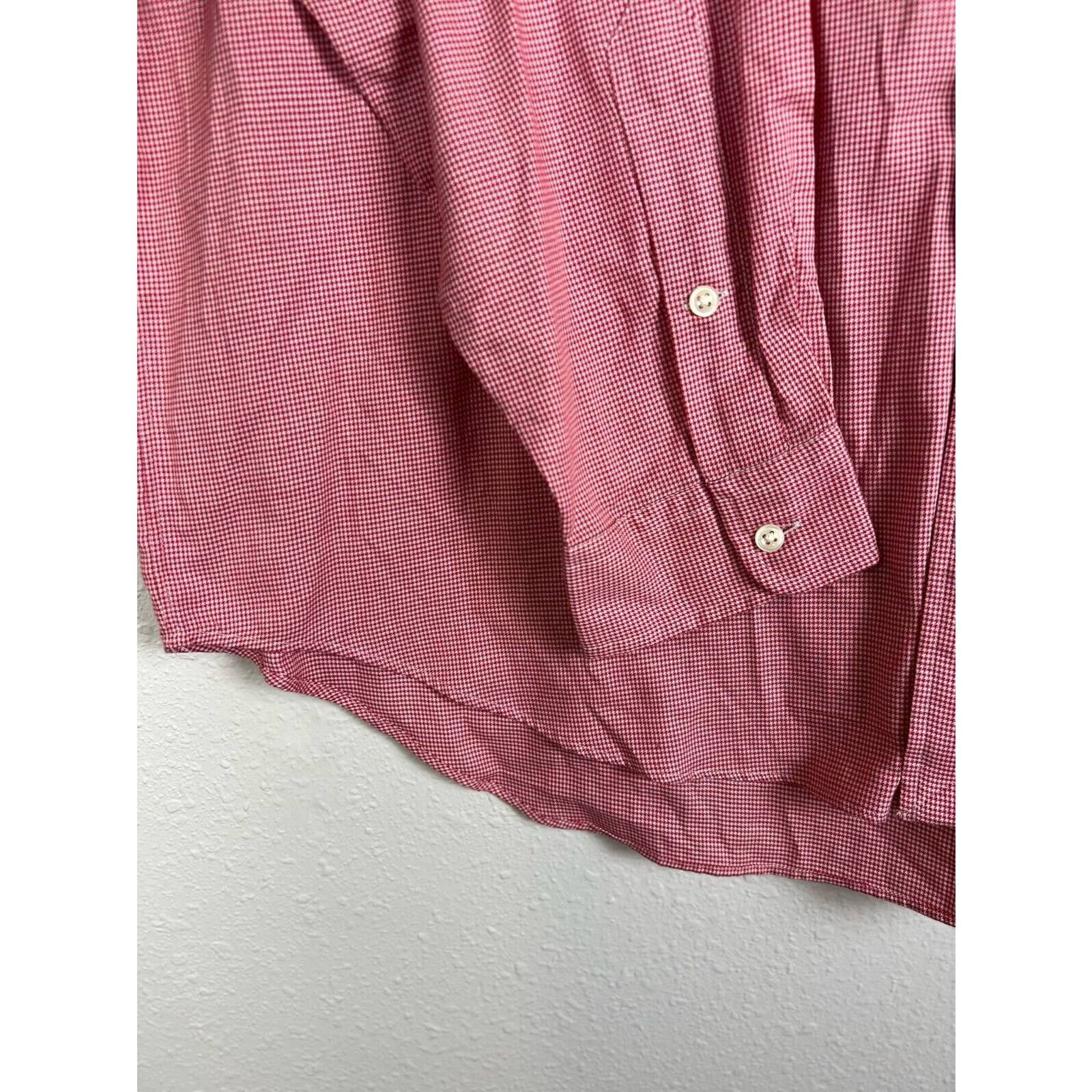 Ralph Lauren Ralph Lauren Blake XL Red White Houndstooth Button Shirt Size US XL / EU 56 / 4 - 5 Thumbnail