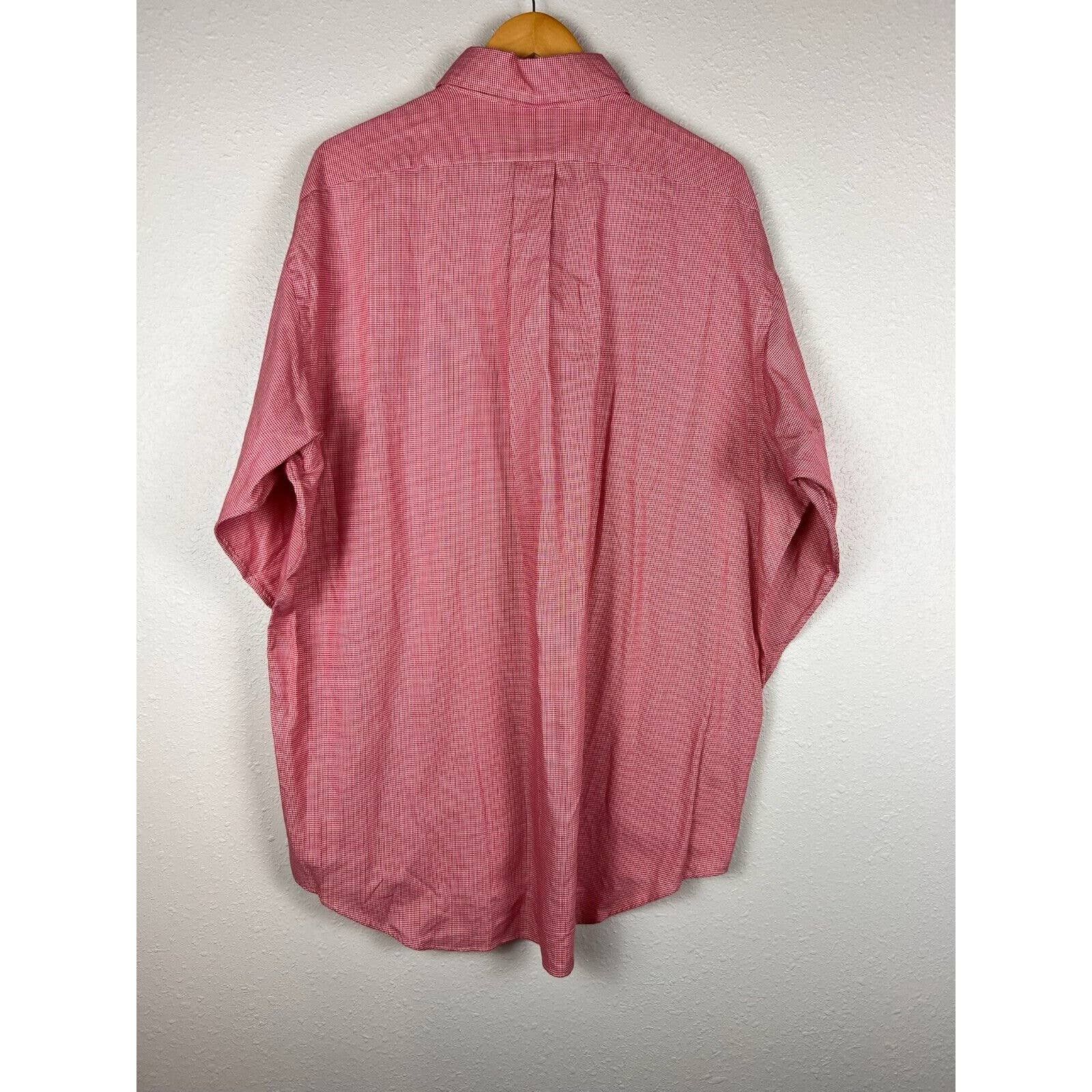 Ralph Lauren Ralph Lauren Blake XL Red White Houndstooth Button Shirt Size US XL / EU 56 / 4 - 6 Thumbnail