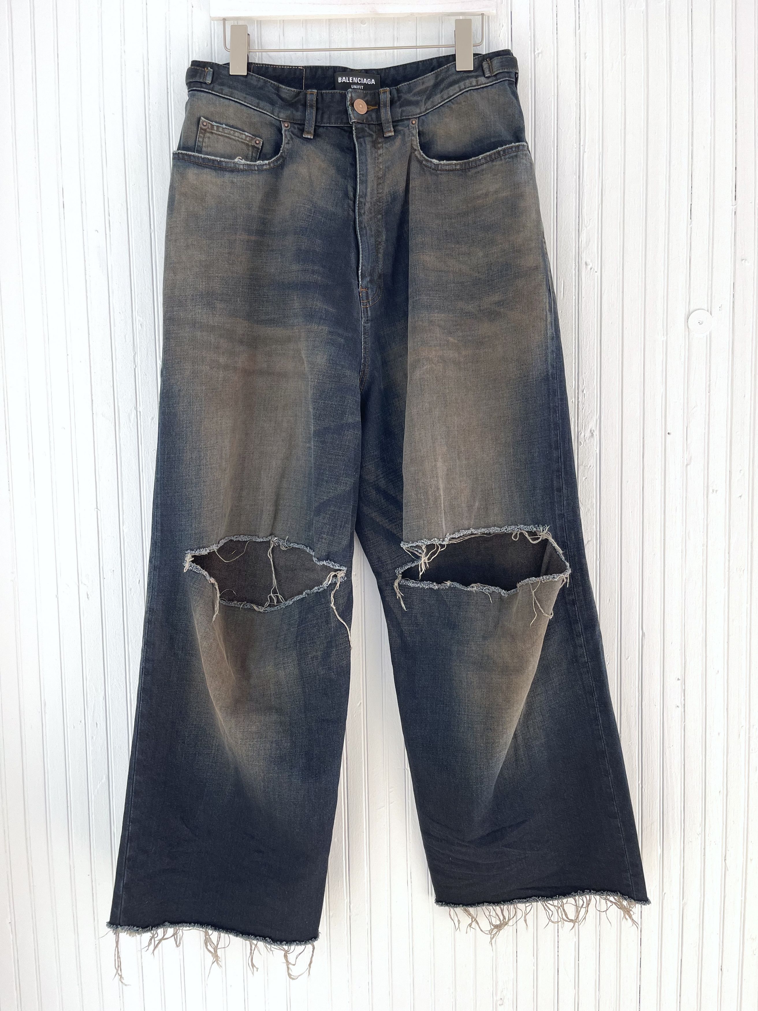 Balenciaga Summer 22 Destroyed Skater Jeans NWT (S) | Grailed