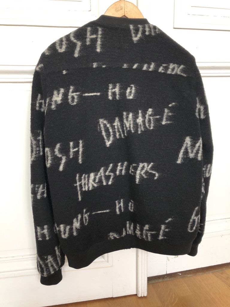 Libertine-Libertine Black Boiled Wool Bomber Size US L / EU 52-54 / 3 - 4 Thumbnail