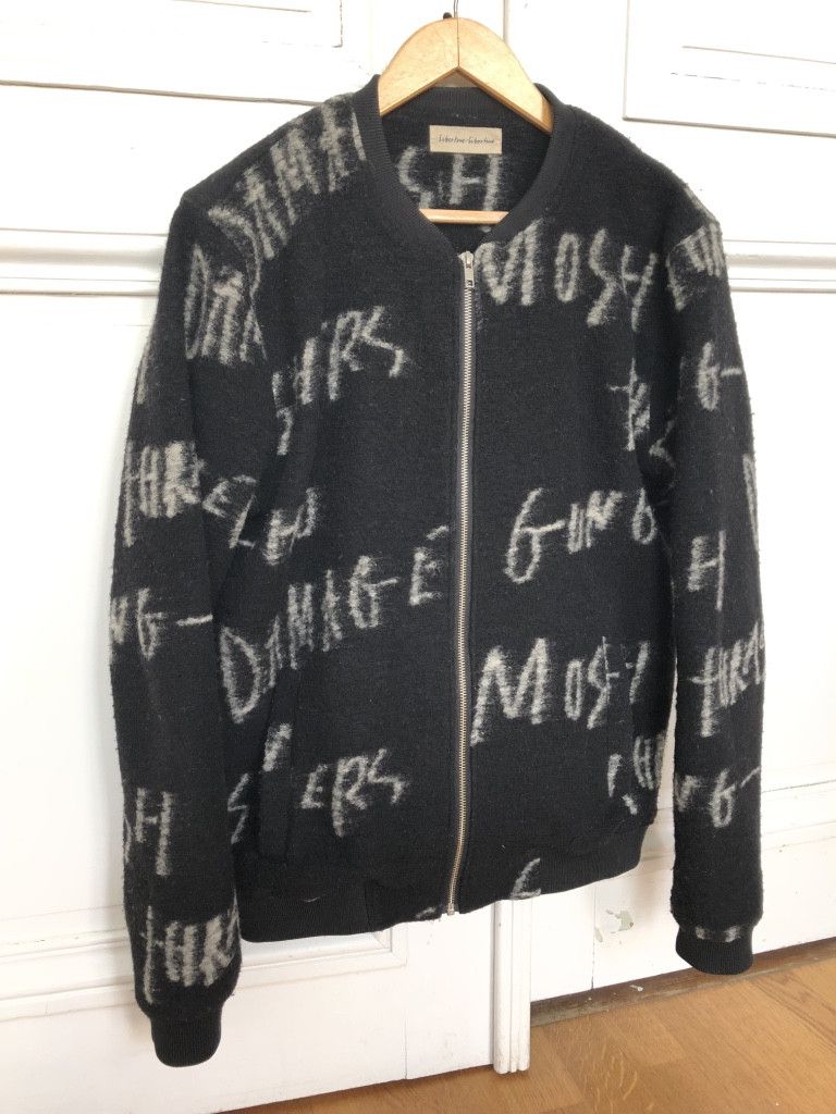 Libertine-Libertine Black Boiled Wool Bomber Size US L / EU 52-54 / 3 - 1 Thumbnail