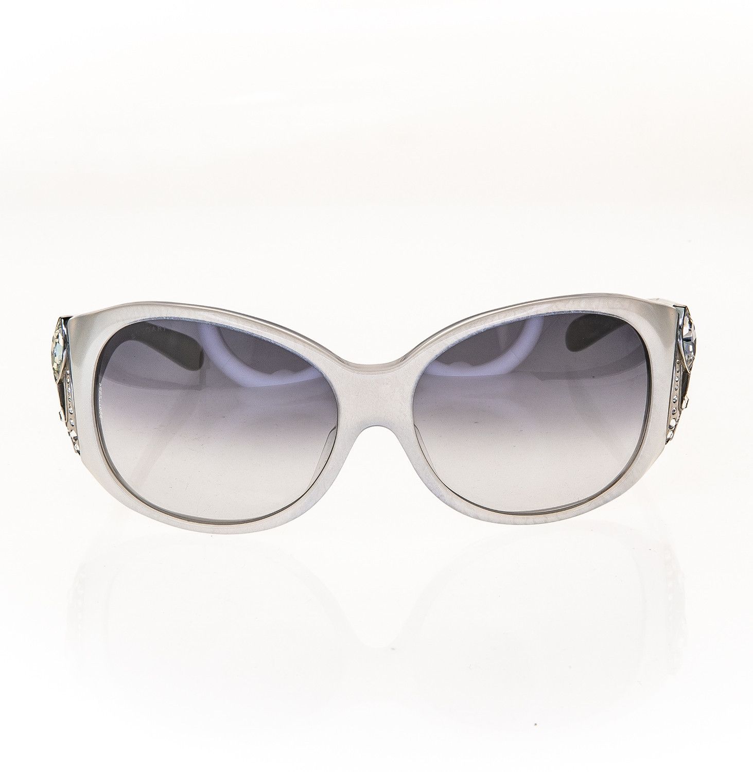 BVLGARI BV8017B Silver Glitter Crystal Jewel Sunglasses 8017