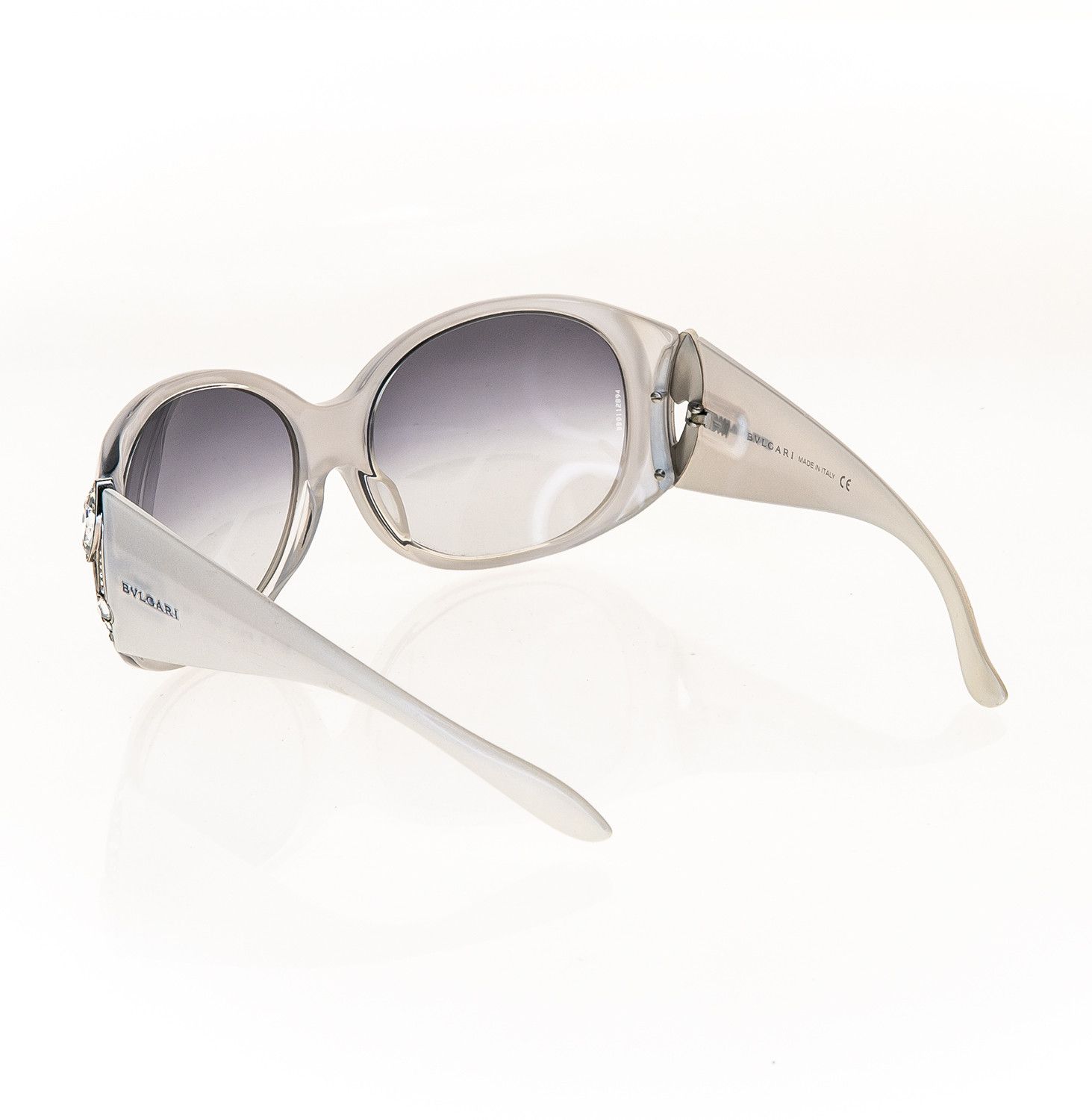 BVLGARI BV8017B Silver Glitter Crystal Jewel Sunglasses 8017