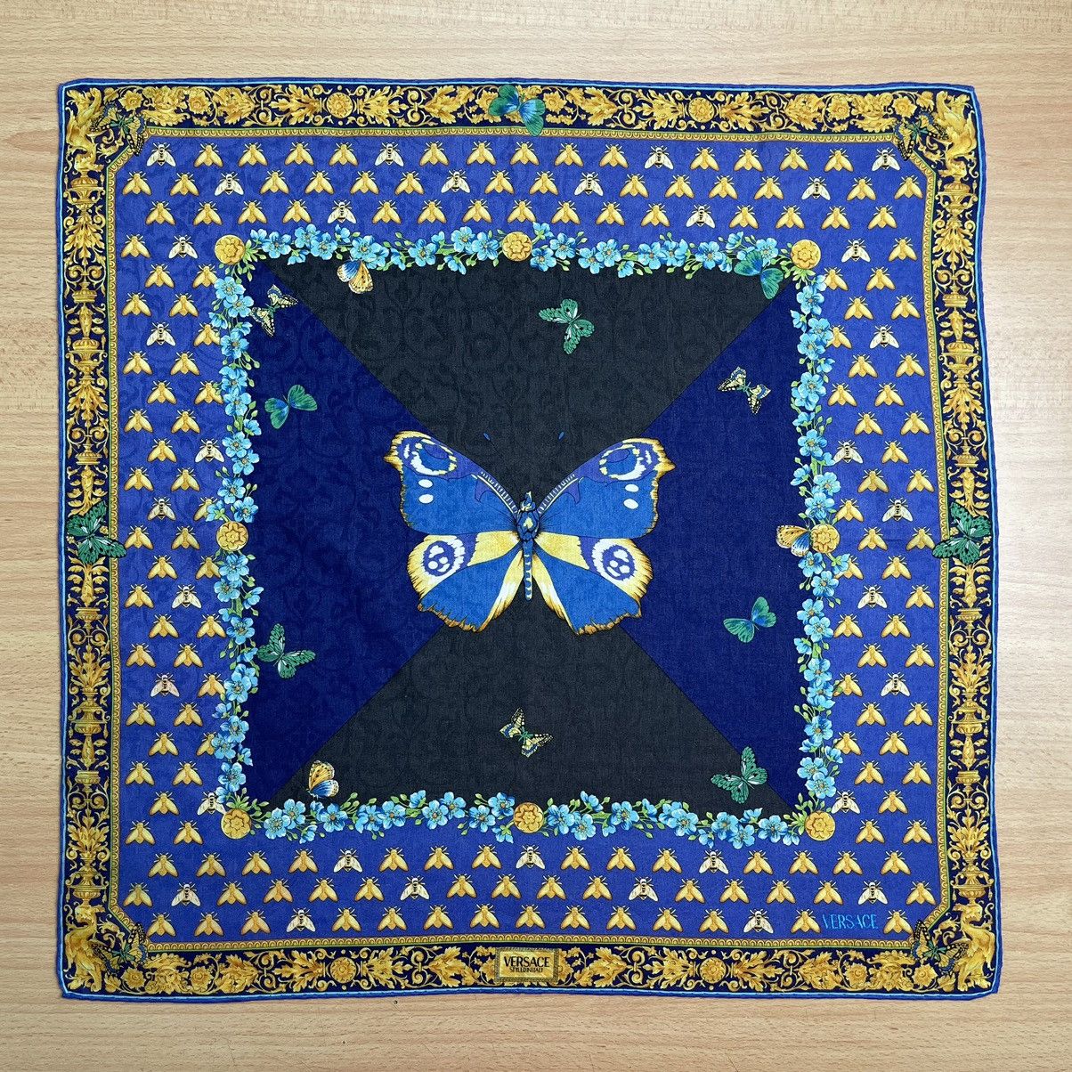Versace Handkerchief Bandana Headband Butterfly Motives