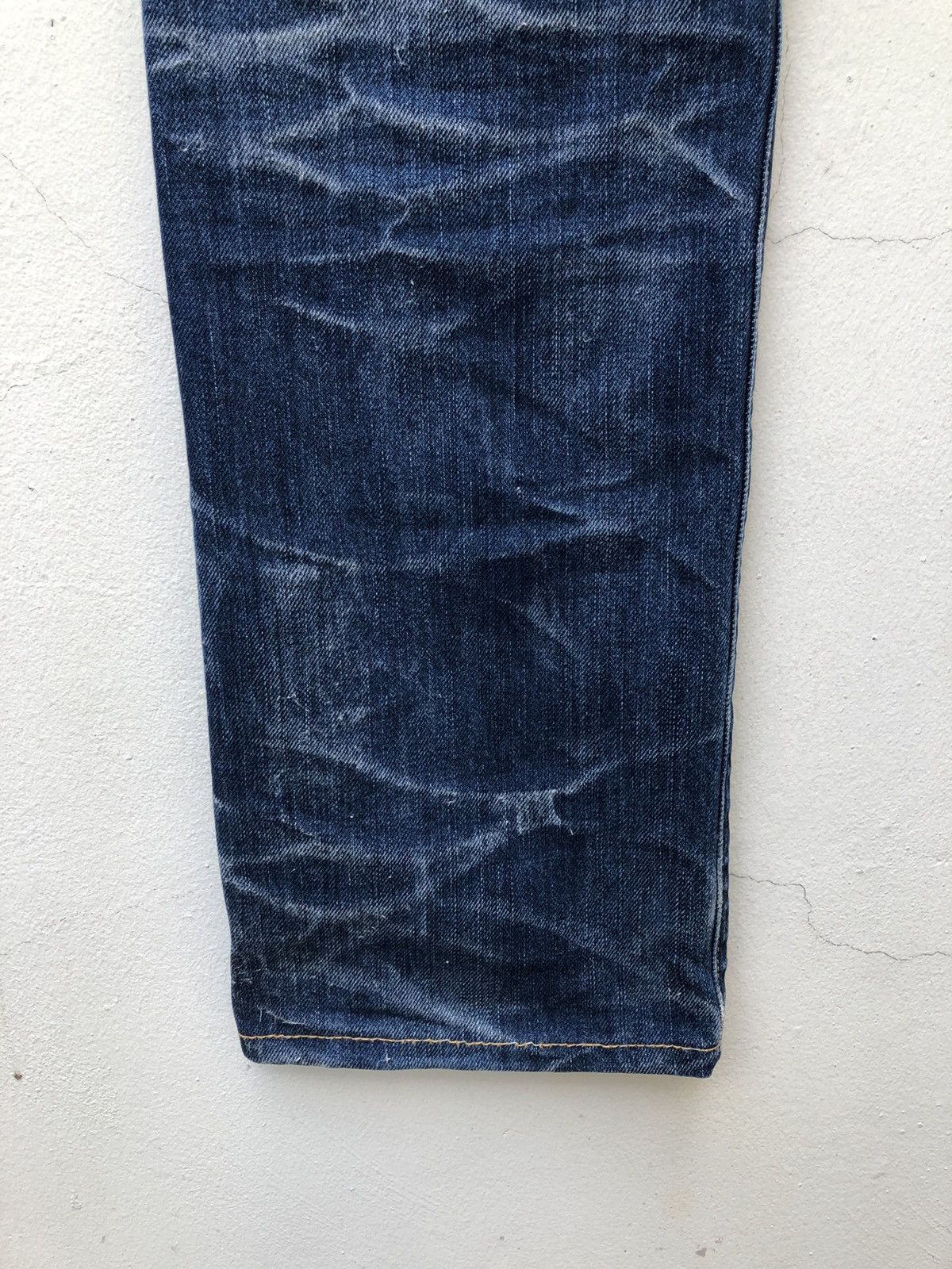 KURO Kuro Japan GRAPHITE Distressed Selvedge Denim Jeans Size US 34 / EU 50 - 18 Thumbnail