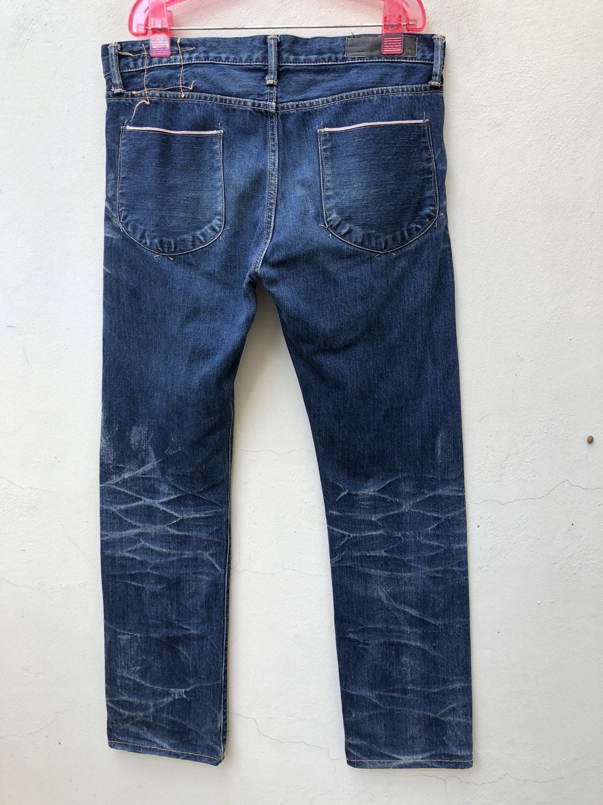 KURO Kuro Japan GRAPHITE Distressed Selvedge Denim Jeans Size US 34 / EU 50 - 14 Thumbnail