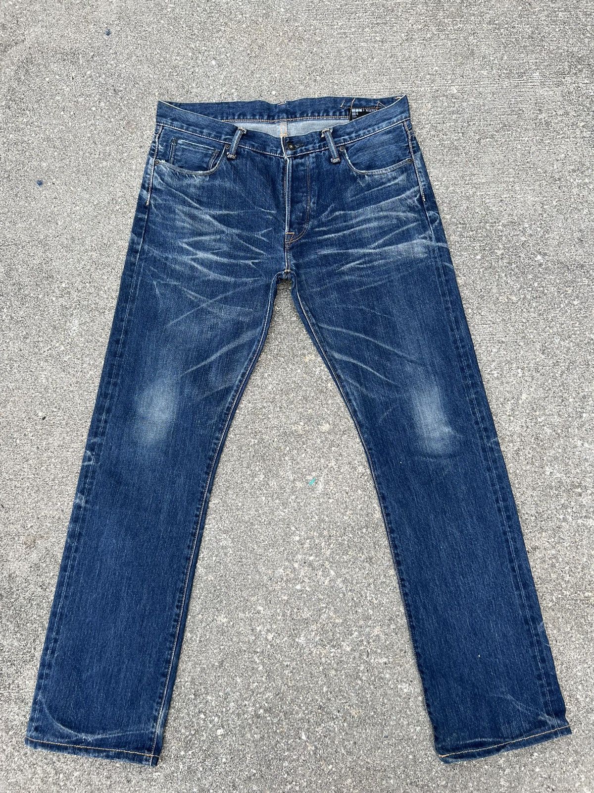 Kuro Japan GRAPHITE Distressed Selvedge Denim Jeans