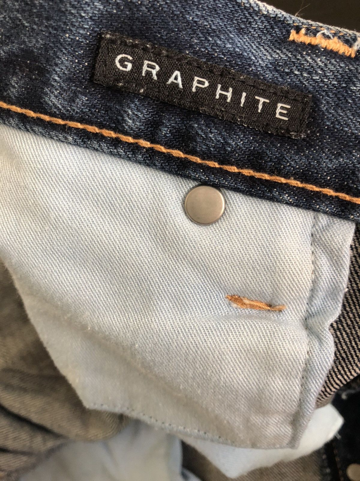 KURO Kuro Japan GRAPHITE Distressed Selvedge Denim Jeans Size US 34 / EU 50 - 21 Thumbnail