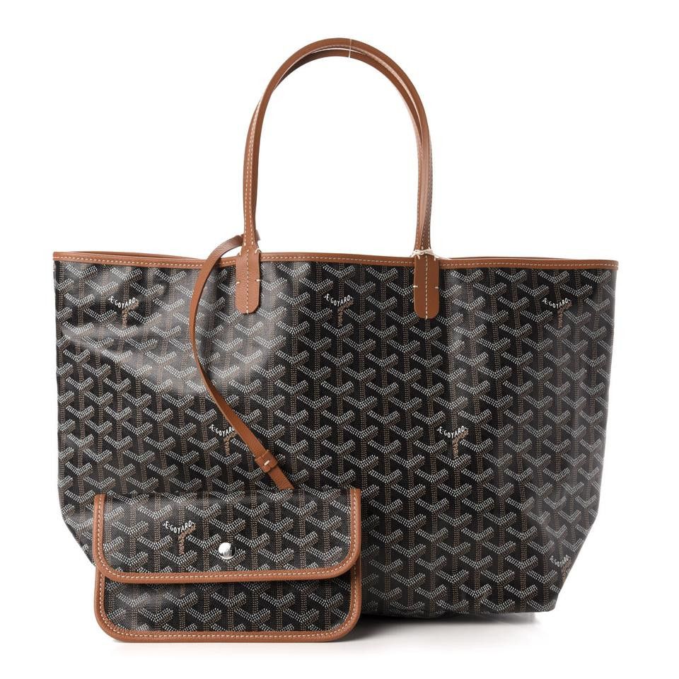Goyard Black x Brown Chevron St Louis PM Tote Bag with