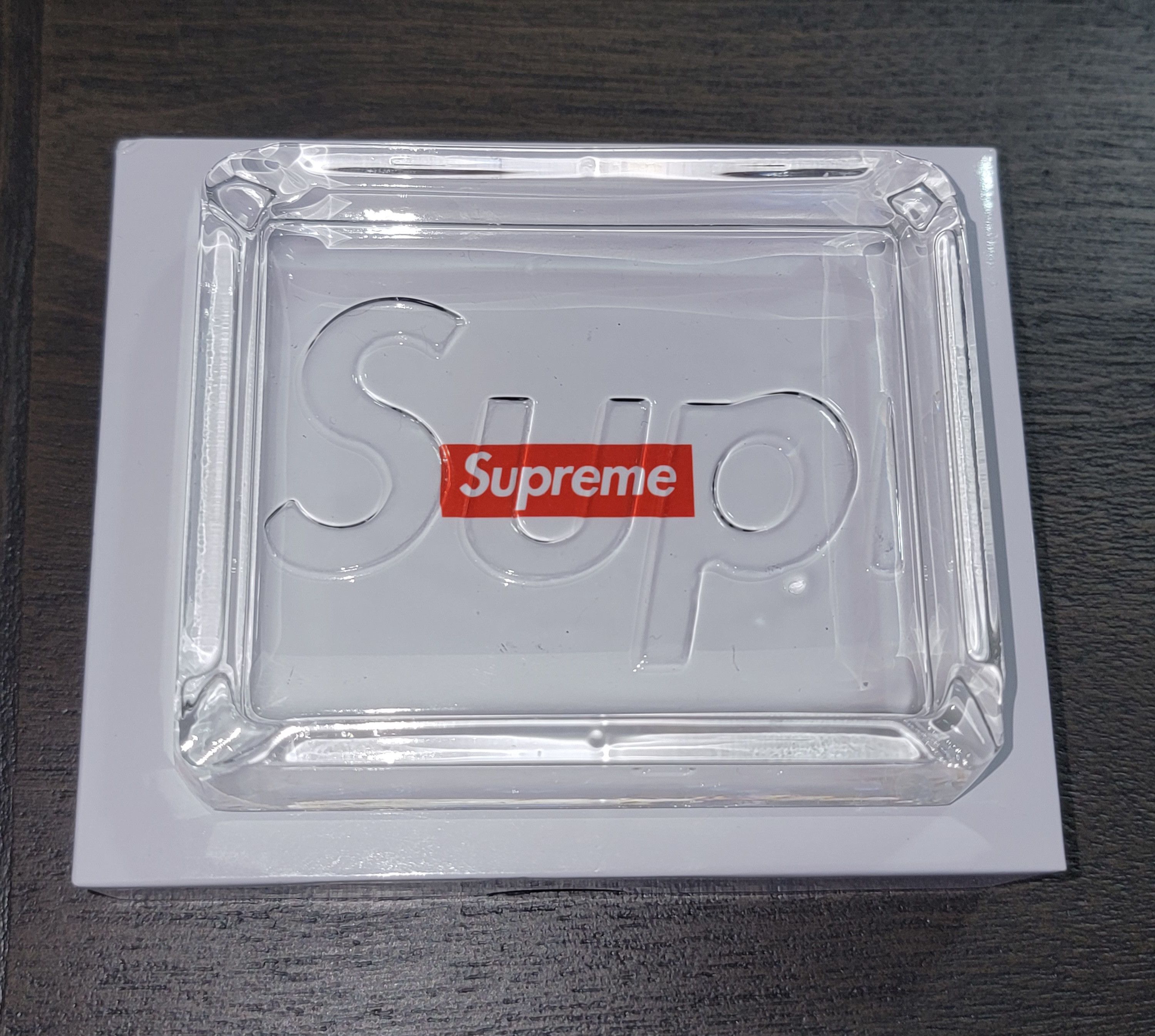 Supreme Supreme Debossed Glass Ashtray Clear SS20 | Grailed