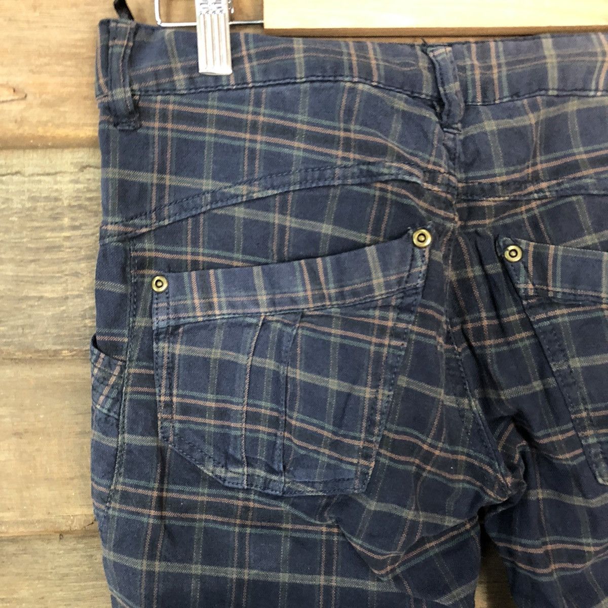 Japanese Brand × Seditionaries japan faded vintage Checkered Dark Blue Casual Pants #5070 Size 28" / US 6 / IT 42 - 12 Thumbnail